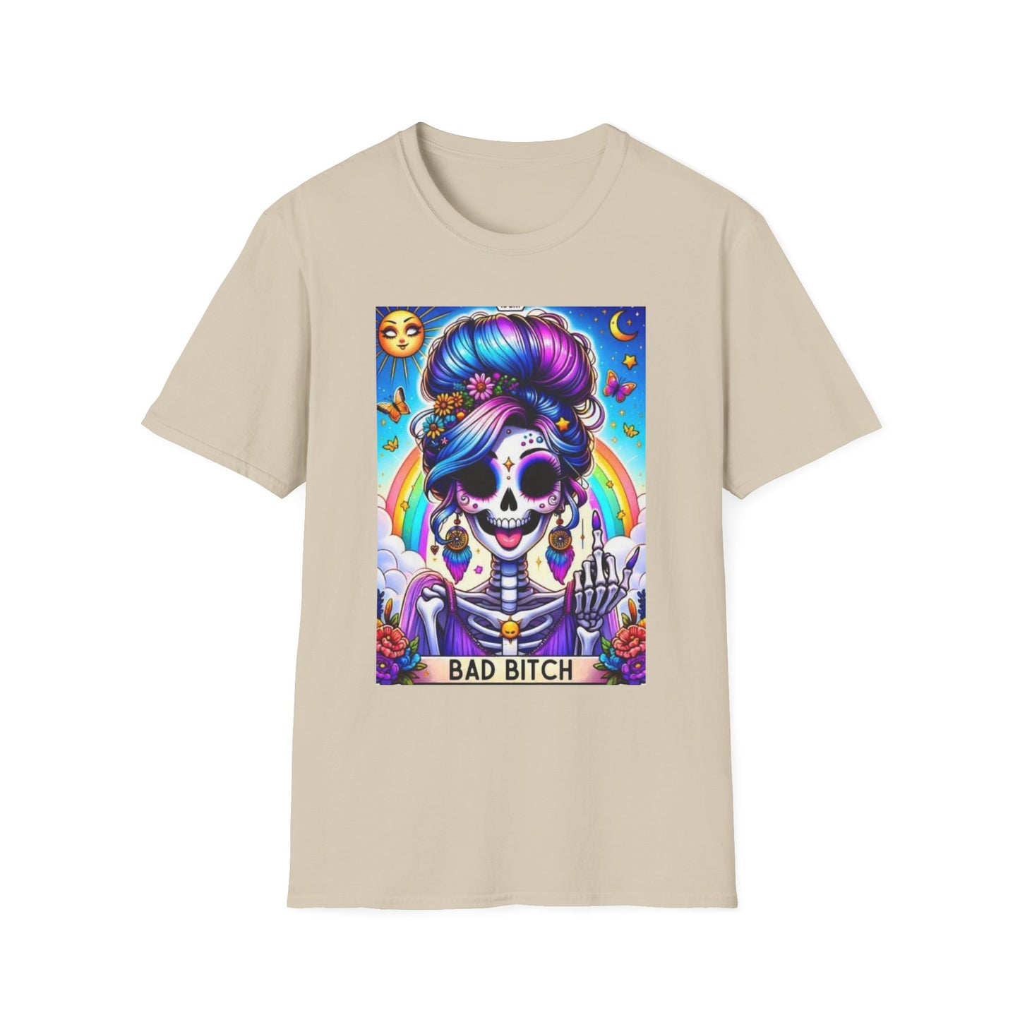 Bad Bitch- Tarot T-Shirt Sand Printify T-Shirt Rhythm & Drip Apparel