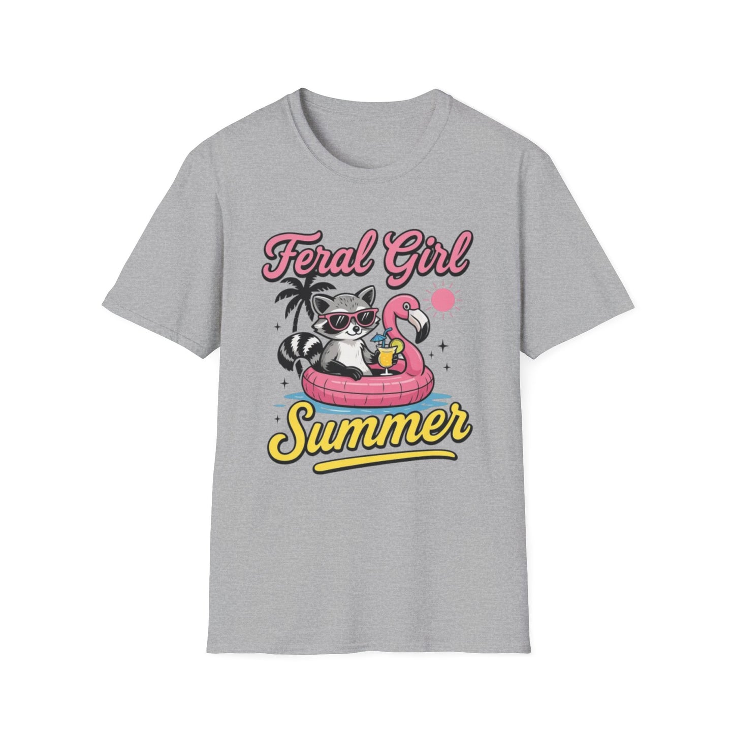Summer- Feral Girl Summer T-Shirt Sport Grey Printify T-Shirt Rhythm & Drip Apparel