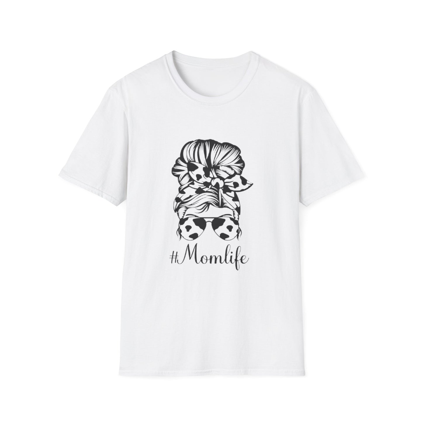 #Momlife Unisex Softstyle T-Shirt White Printify T-Shirt Rhythm & Drip Apparel
