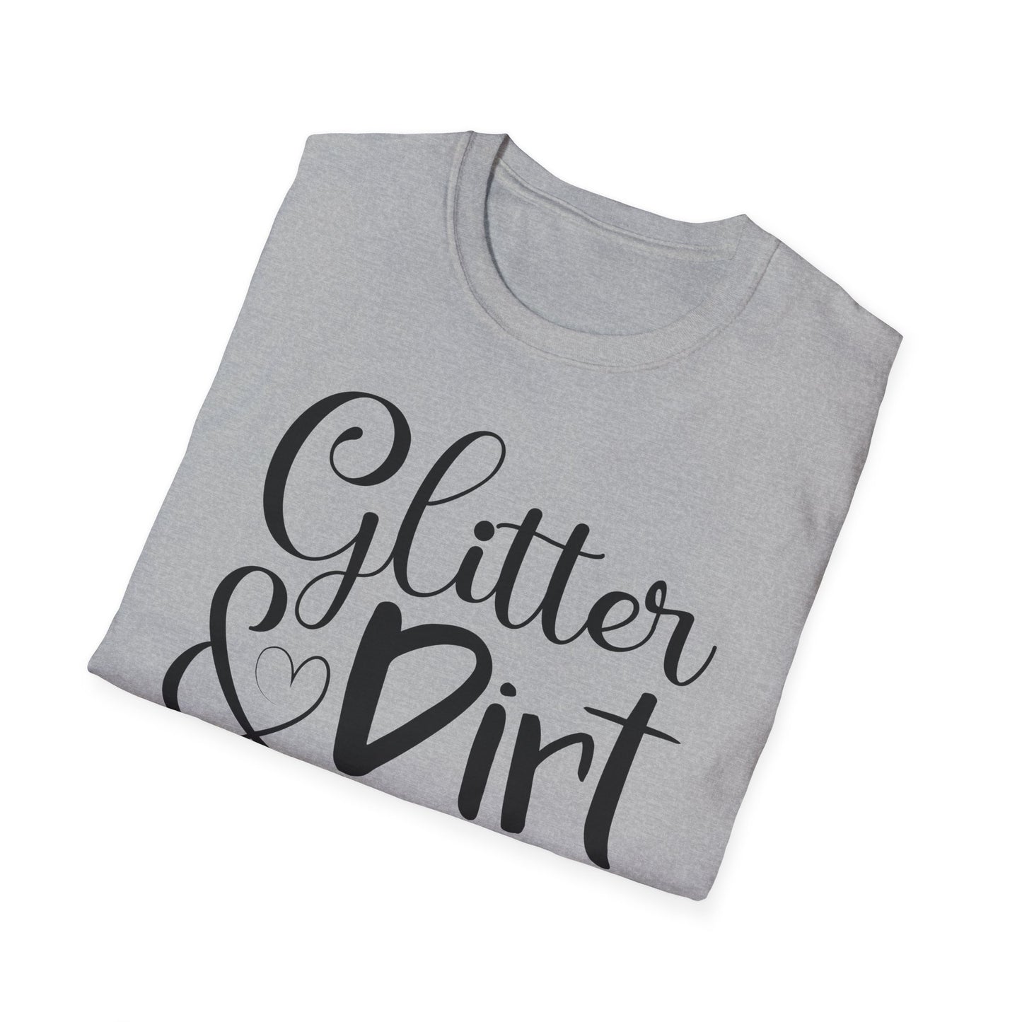 Mom of Both Glitter & Dirt T-Shirt Printify T-Shirt Rhythm & Drip Apparel