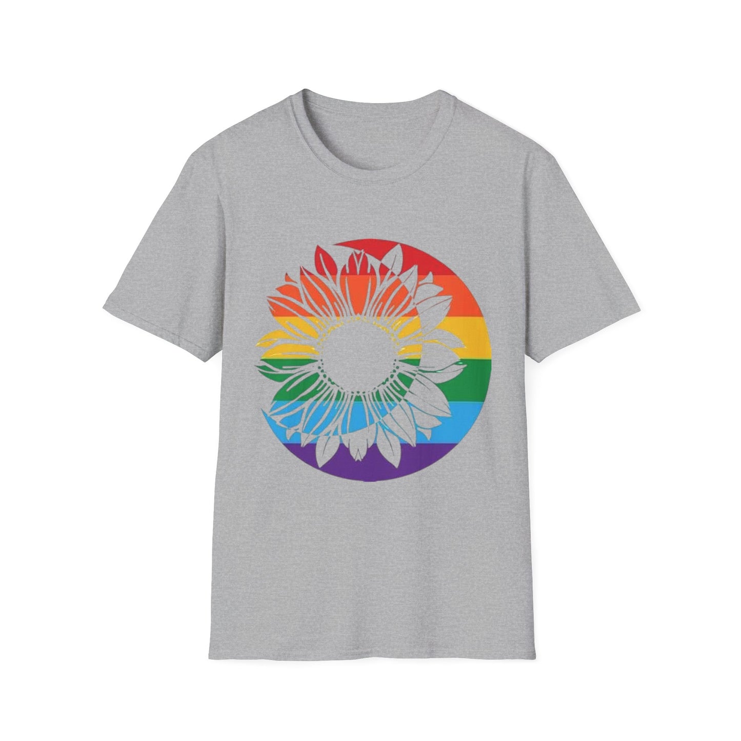 Vibrant Sunflower LGBTQ+ Unisex T-Shirt Sport Grey Printify T-Shirt Rhythm & Drip Apparel
