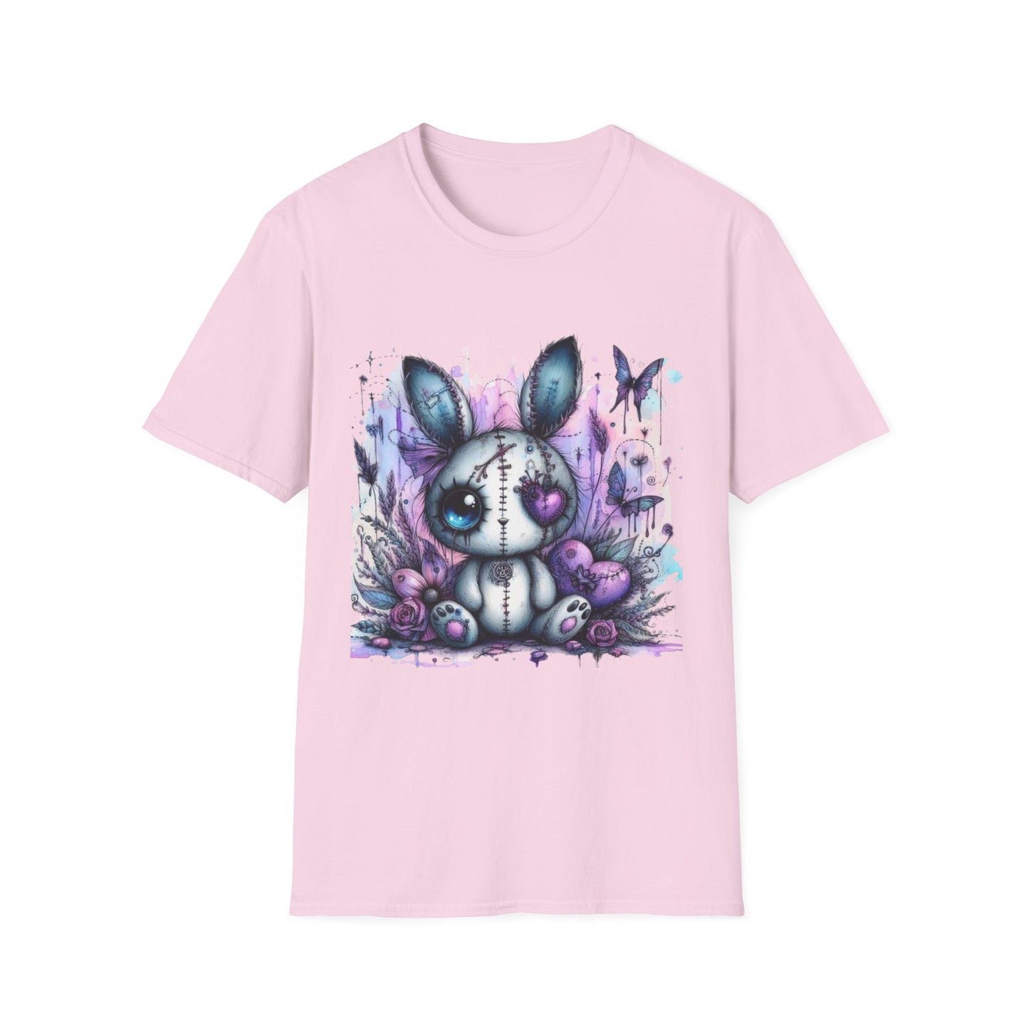 Cute Gothic Bunny Unisex T-Shirt | Softstyle Tee for Halloween & Casual Wear