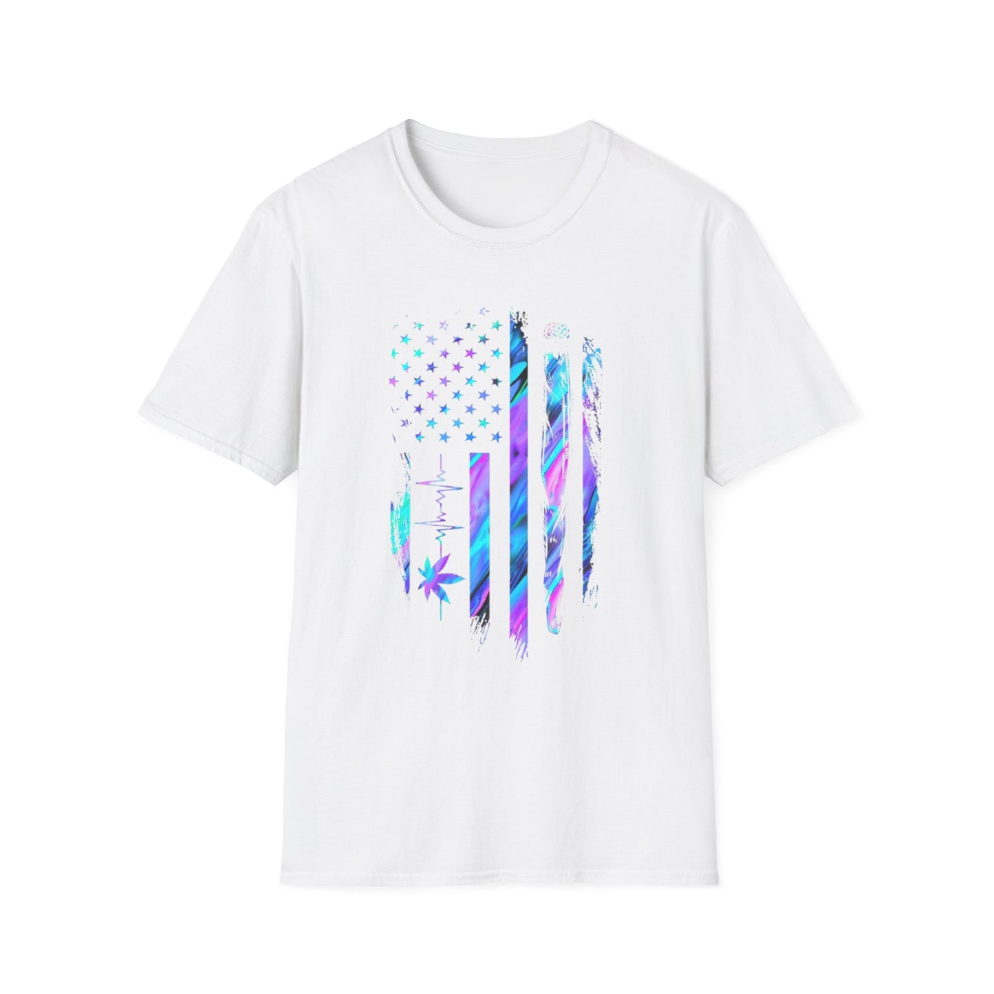 420 Flag T-Shirt White Printify T-Shirt Rhythm & Drip Apparel