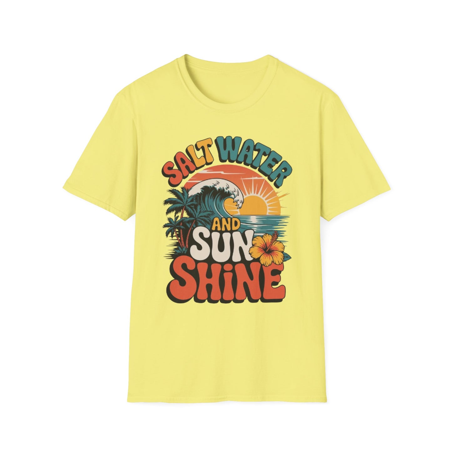 Summer- Salt Water & Sunshine Tee Cornsilk Printify T-Shirt Rhythm & Drip Apparel