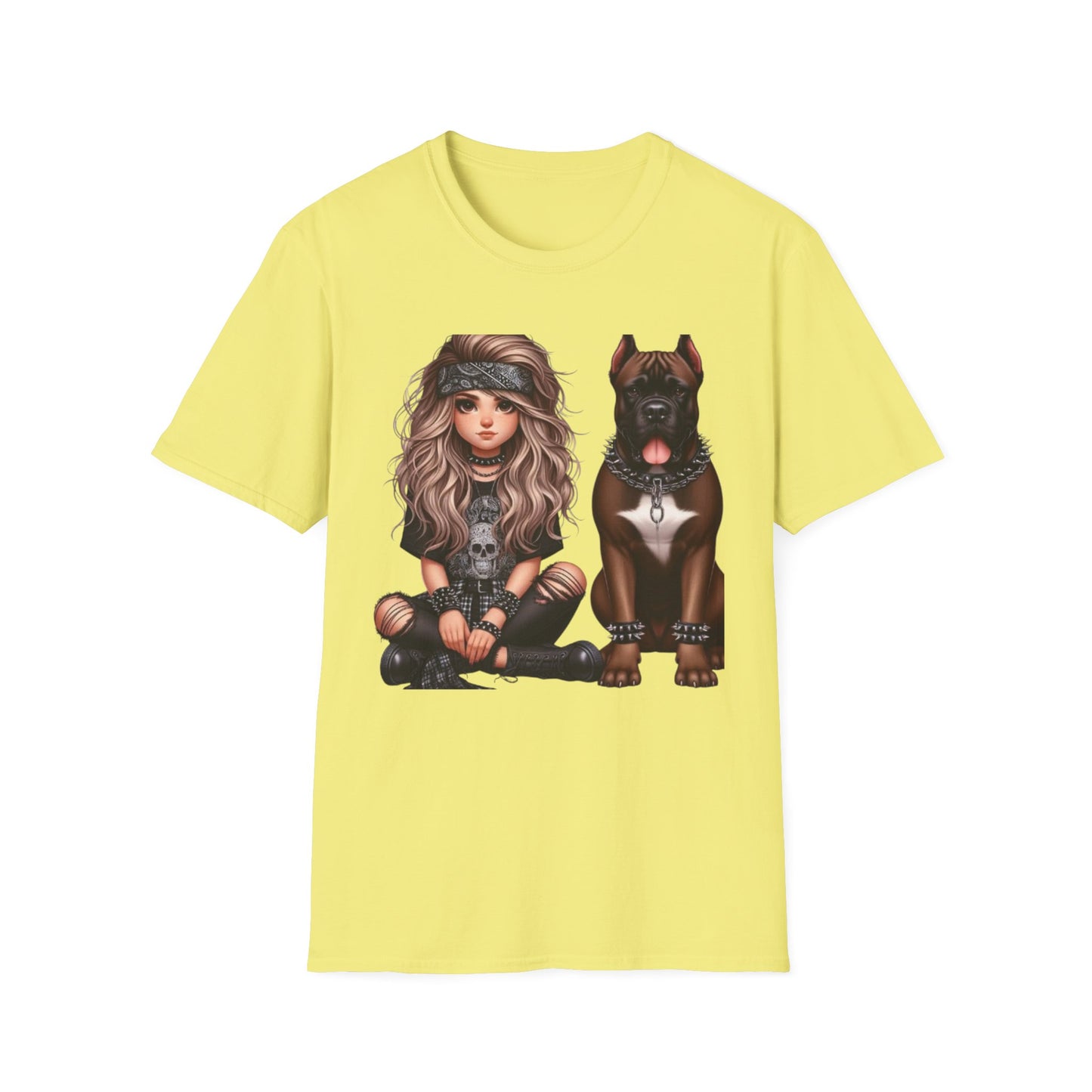A Girl And Her Dog 5 T-Shirt Cornsilk Printify T-Shirt Rhythm & Drip Apparel