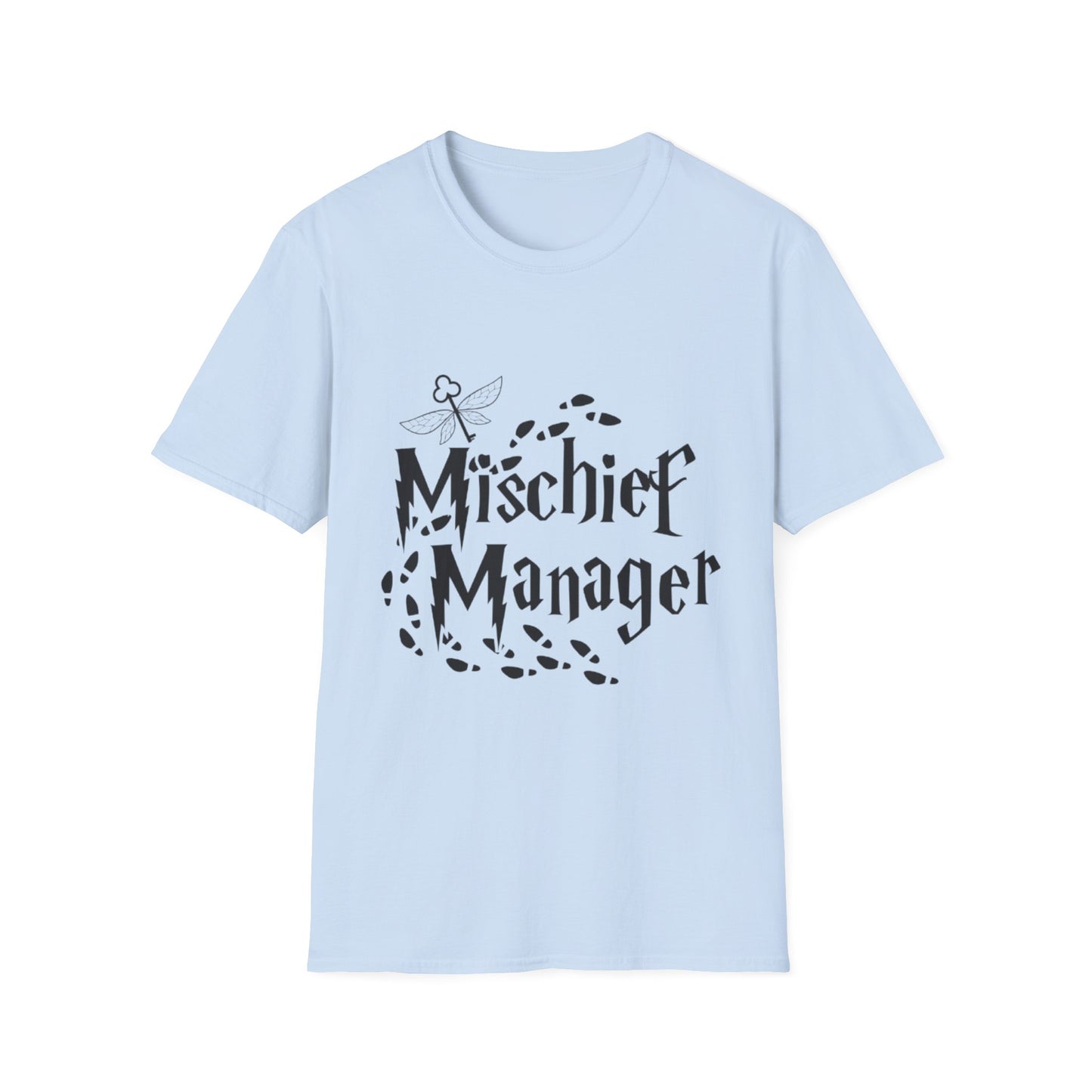 Mischief Manager Unisex Softstyle T-Shirt - Playful and Trendy Statement Tee