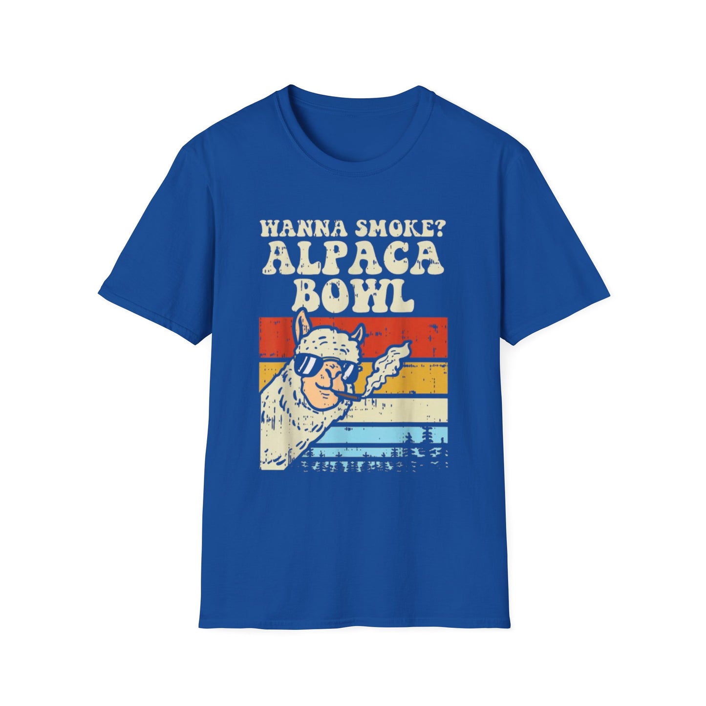 Alpaca Bowl T-Shirt Royal Printify T-Shirt Rhythm & Drip Apparel