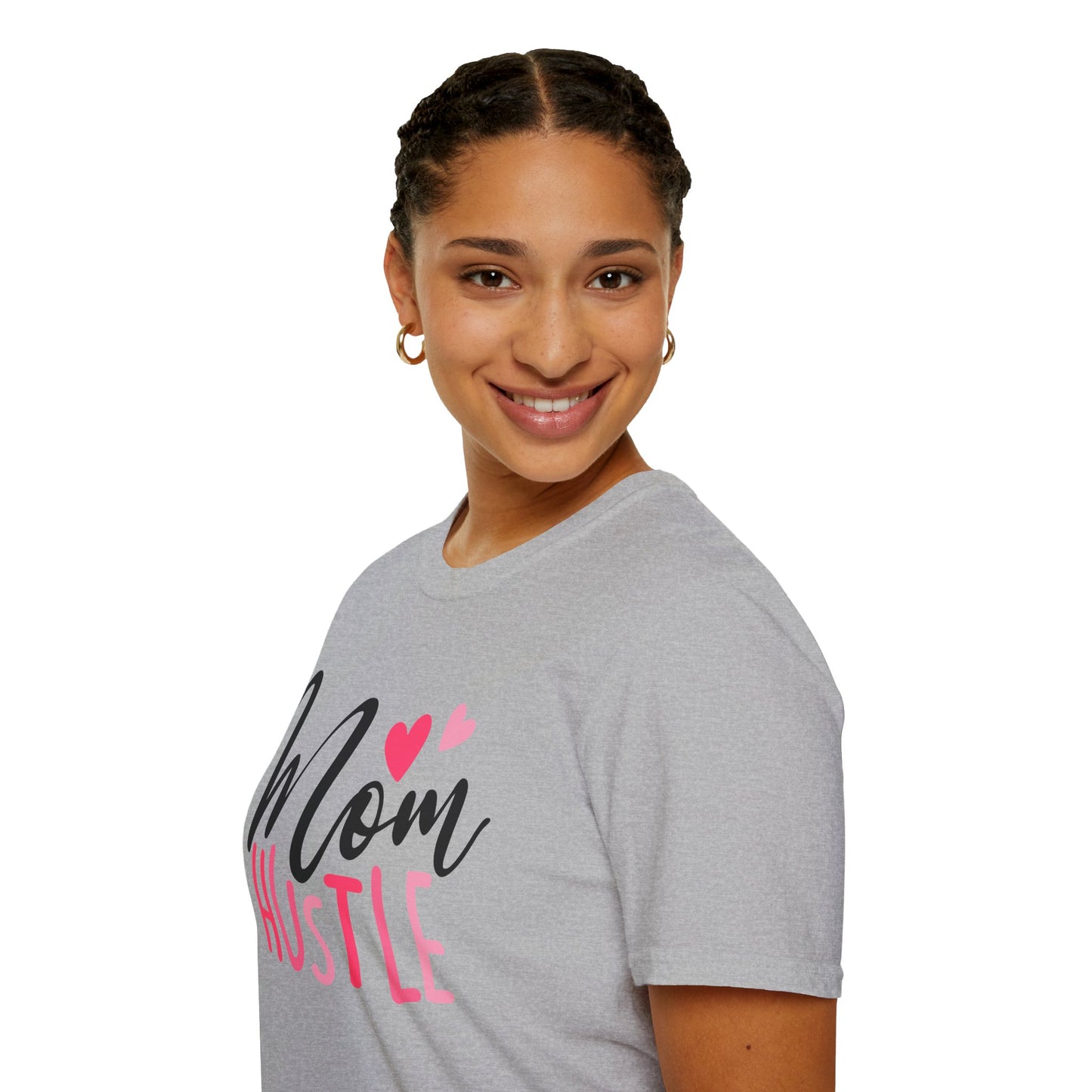 Mom Hustle Unisex Softstyle T-Shirt - Perfect Gift for Mompreneurs