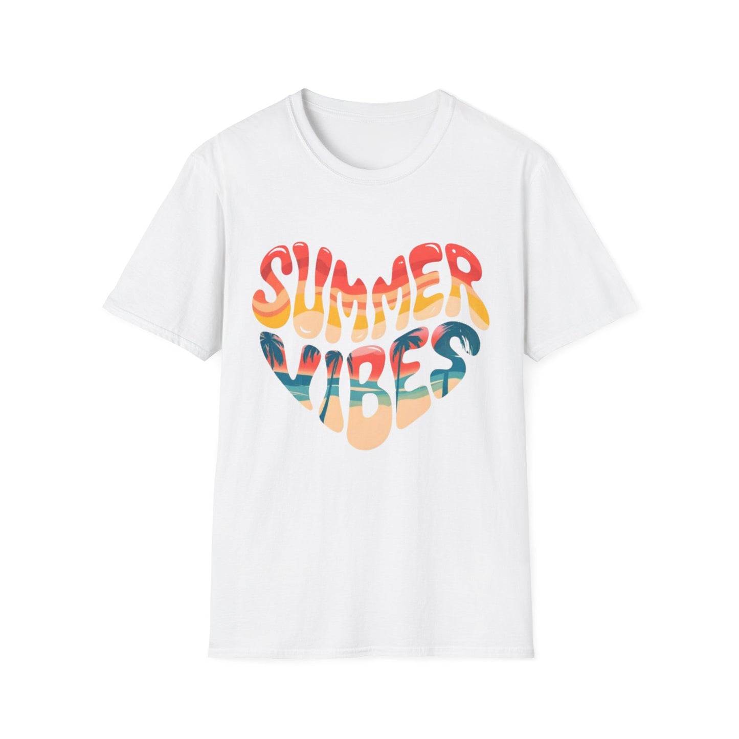 Summer- Summer Vibes T-Shirt White Printify T-Shirt Rhythm & Drip Apparel