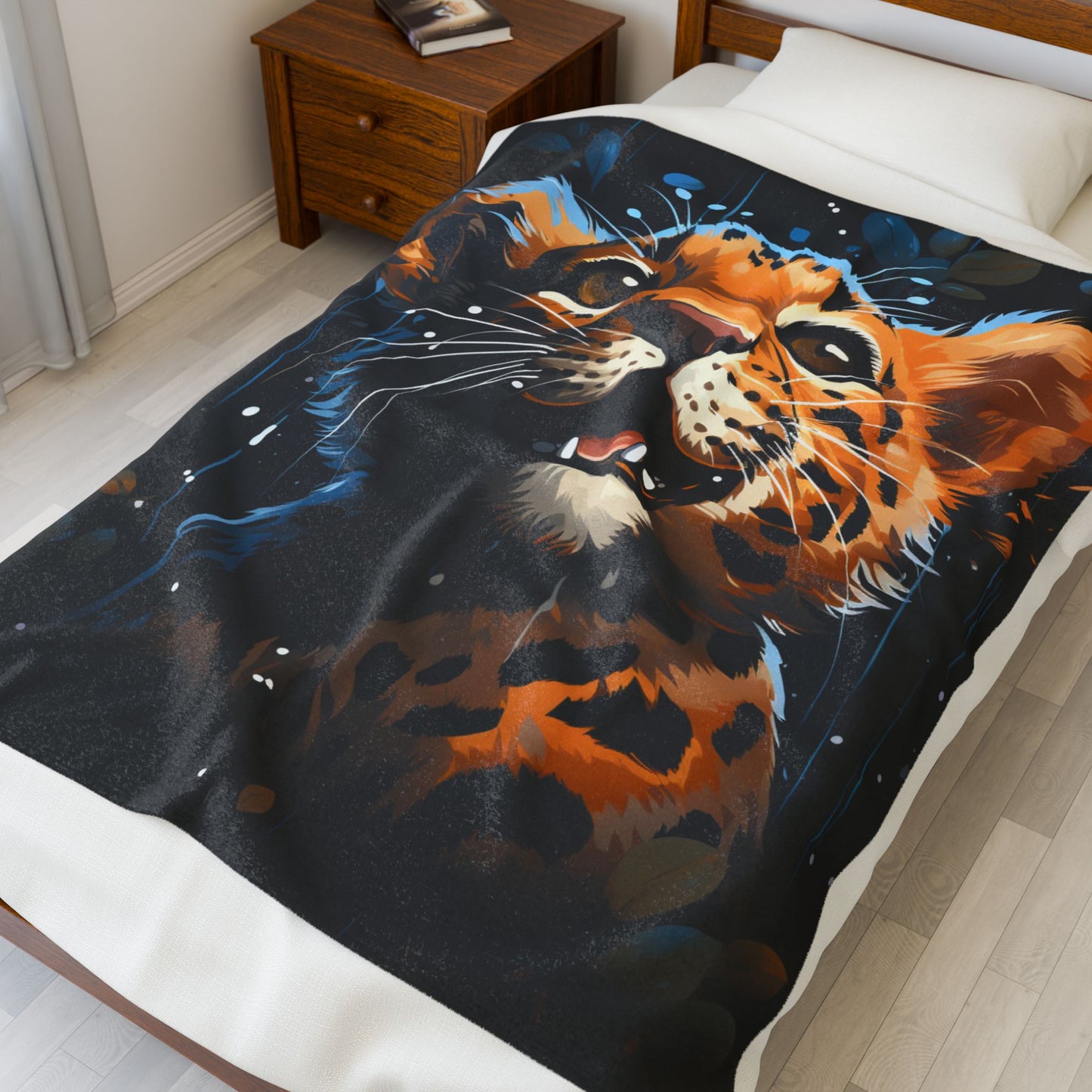 Leopard- Cozy Wildlife Plush Blanket - Perfect for Kids, Home Decor, Gifts, Camping, Animal Lovers Printify All Over Prints Rhythm & Drip Apparel