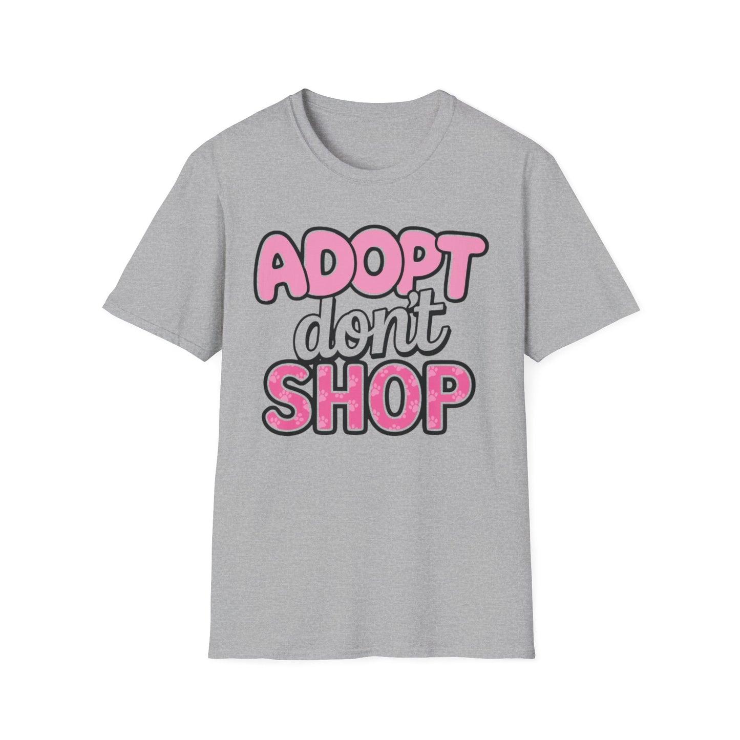 Adopt Don't Shop T-Shirt Sport Grey Printify T-Shirt Rhythm & Drip Apparel