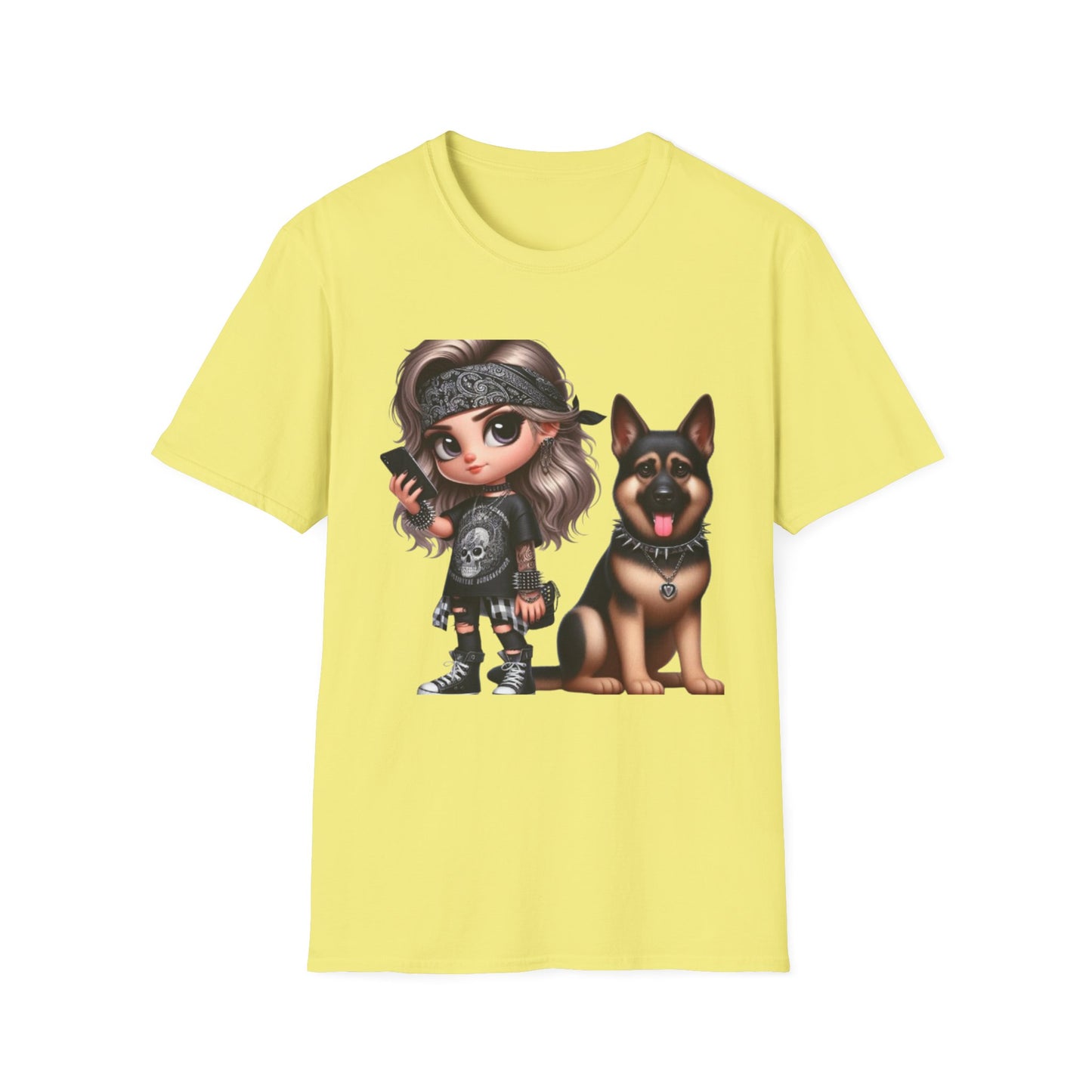 A Girl And Her Dog 1 T-Shirt Cornsilk Printify T-Shirt Rhythm & Drip Apparel