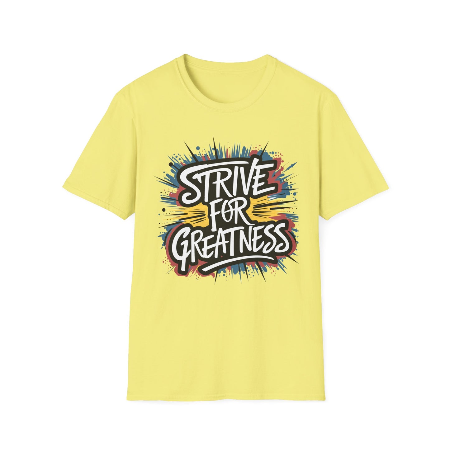Motivational Unisex Softstyle T-Shirt - 'Strive for Greatness'