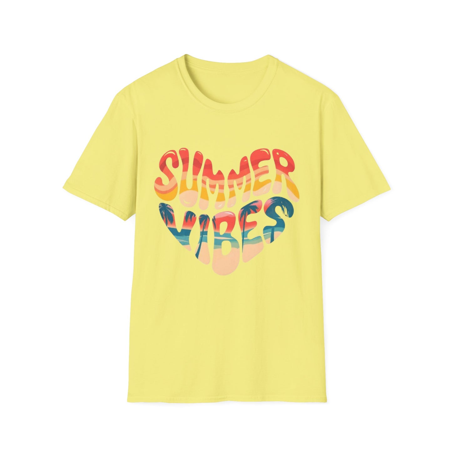 Summer- Summer Vibes T-Shirt Cornsilk Printify T-Shirt Rhythm & Drip Apparel