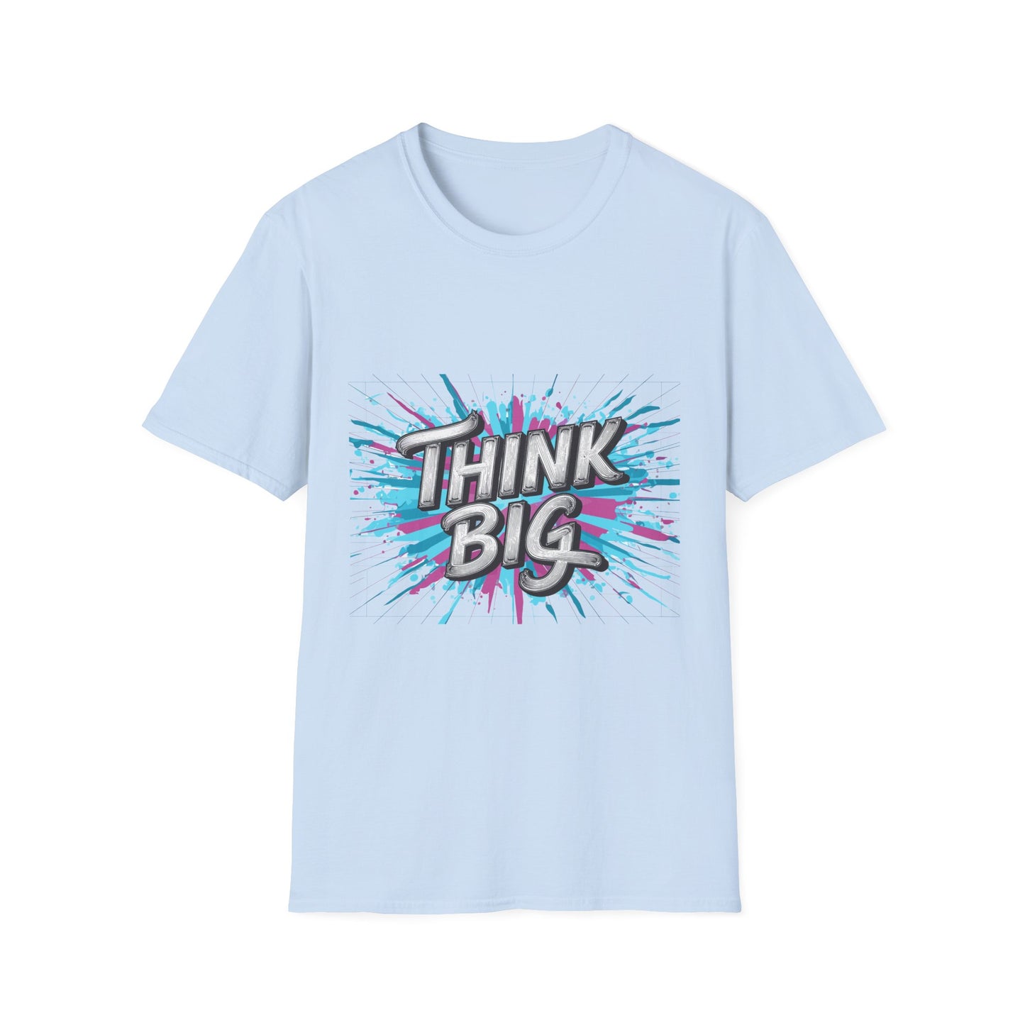 Inspirational Unisex Softstyle T-Shirt - 'Think Big' Motivational Graphic Tee