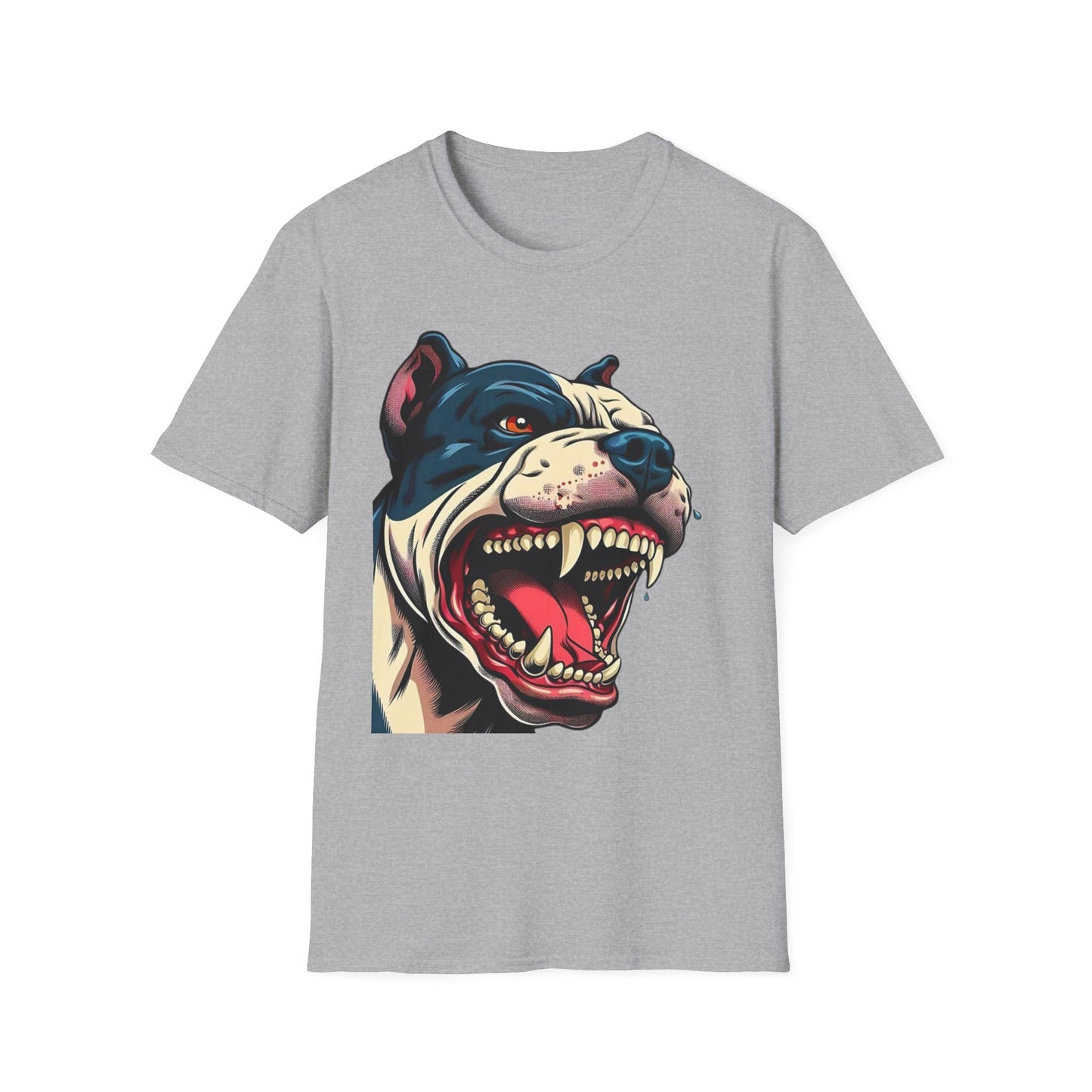 Fierce Pitbull Graphic Tee Sport Grey Printify T-Shirt Rhythm & Drip Apparel