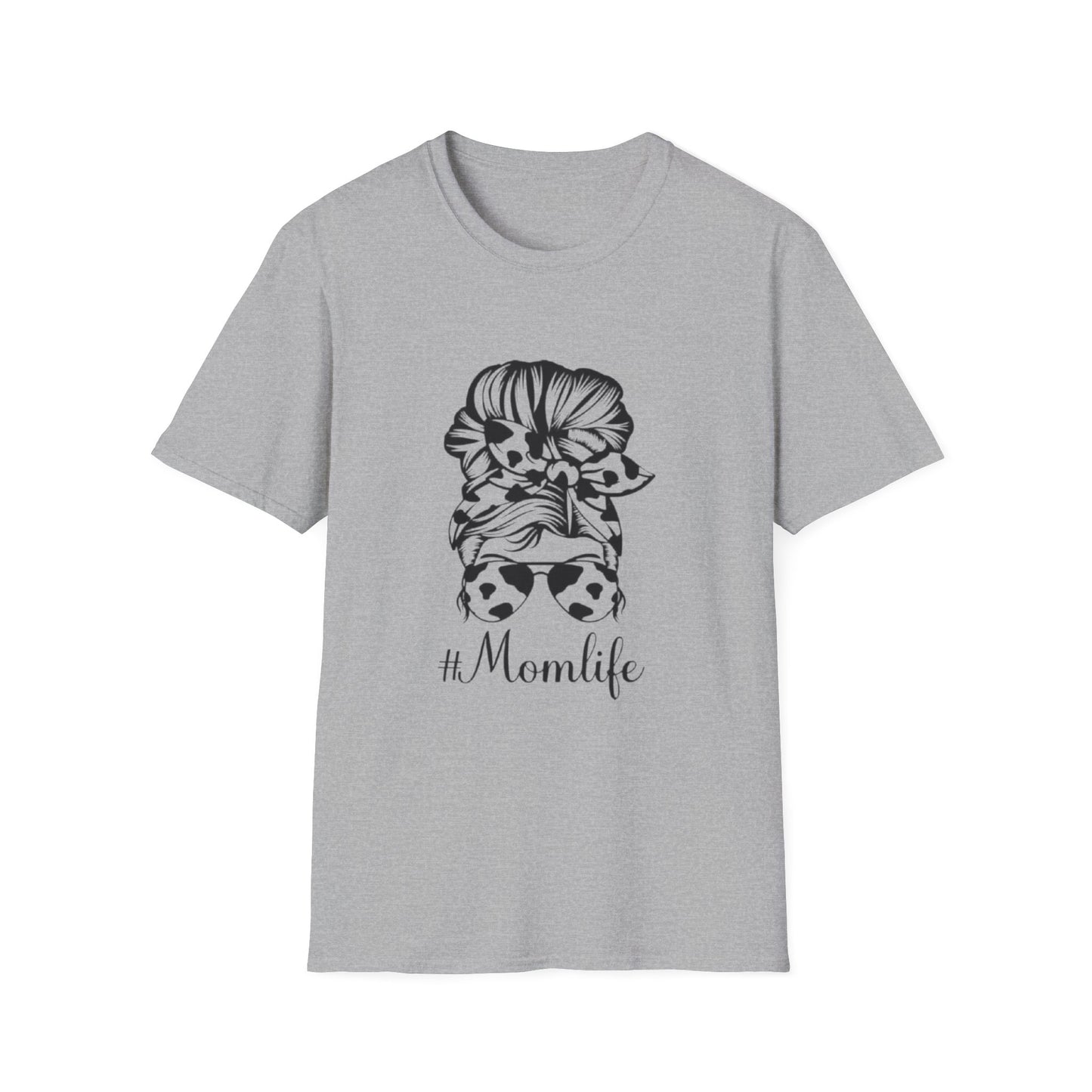 #Momlife Unisex Softstyle T-Shirt Sport Grey Printify T-Shirt Rhythm & Drip Apparel