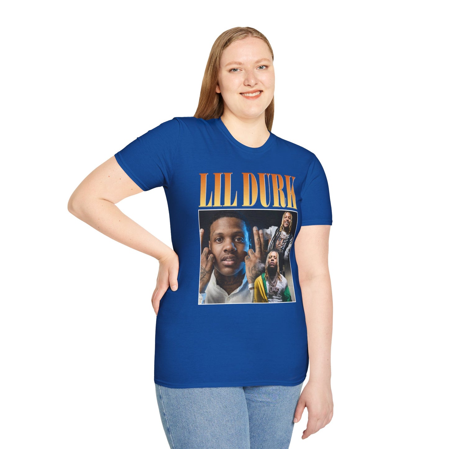 Lil Durk Graphic Unisex Softstyle T-Shirt - Trendy Music Tee for Fans - Rhythm & Drip
