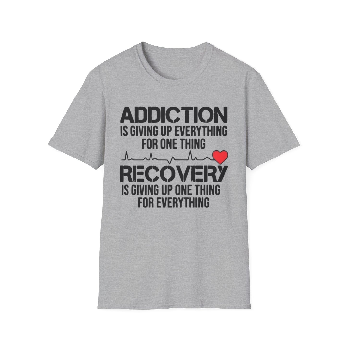 Addiction Recovery Awareness T-Shirt Sport Grey Printify T-Shirt Rhythm & Drip Apparel