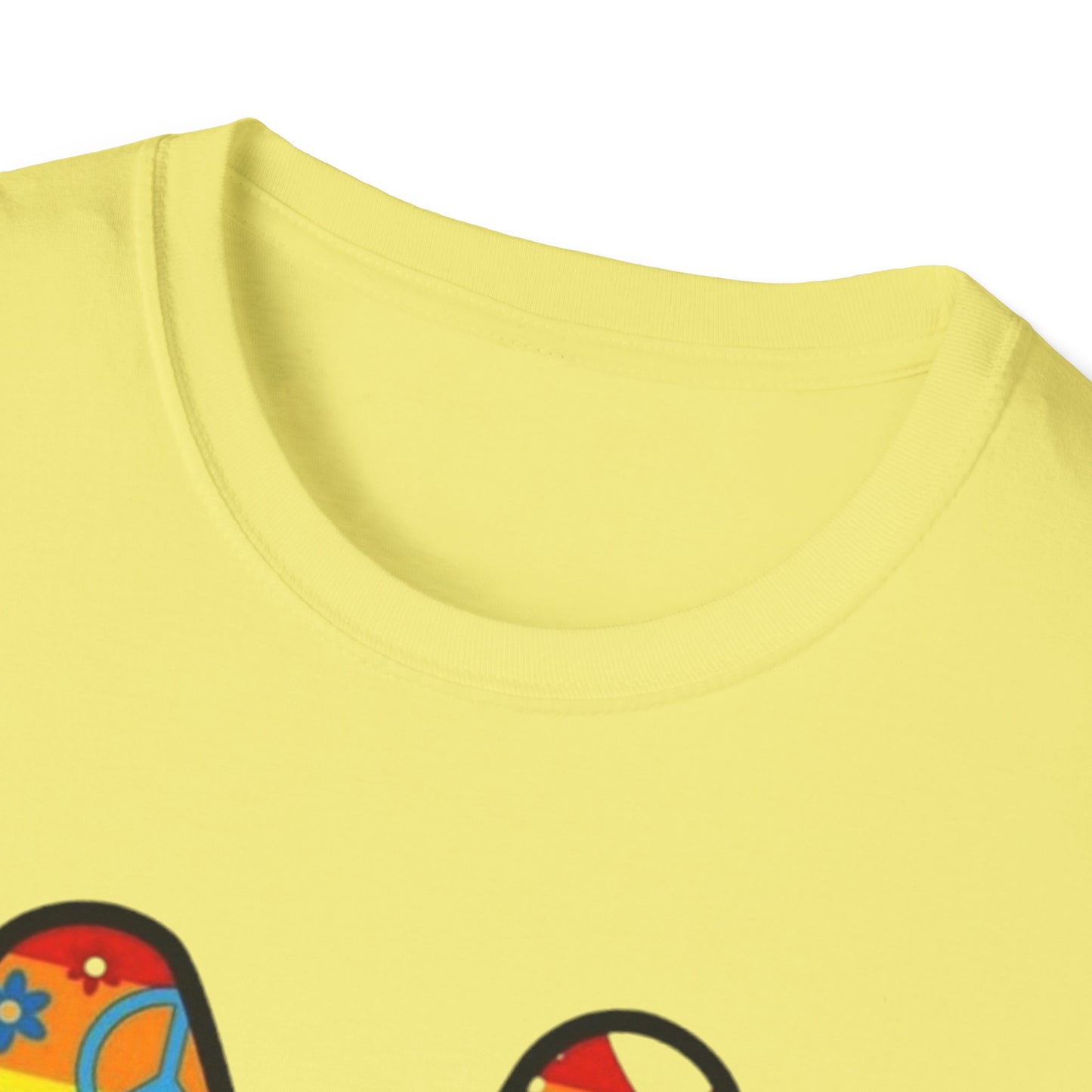 Colorful Peace and Love T-Shirt Printify T-Shirt Rhythm & Drip Apparel