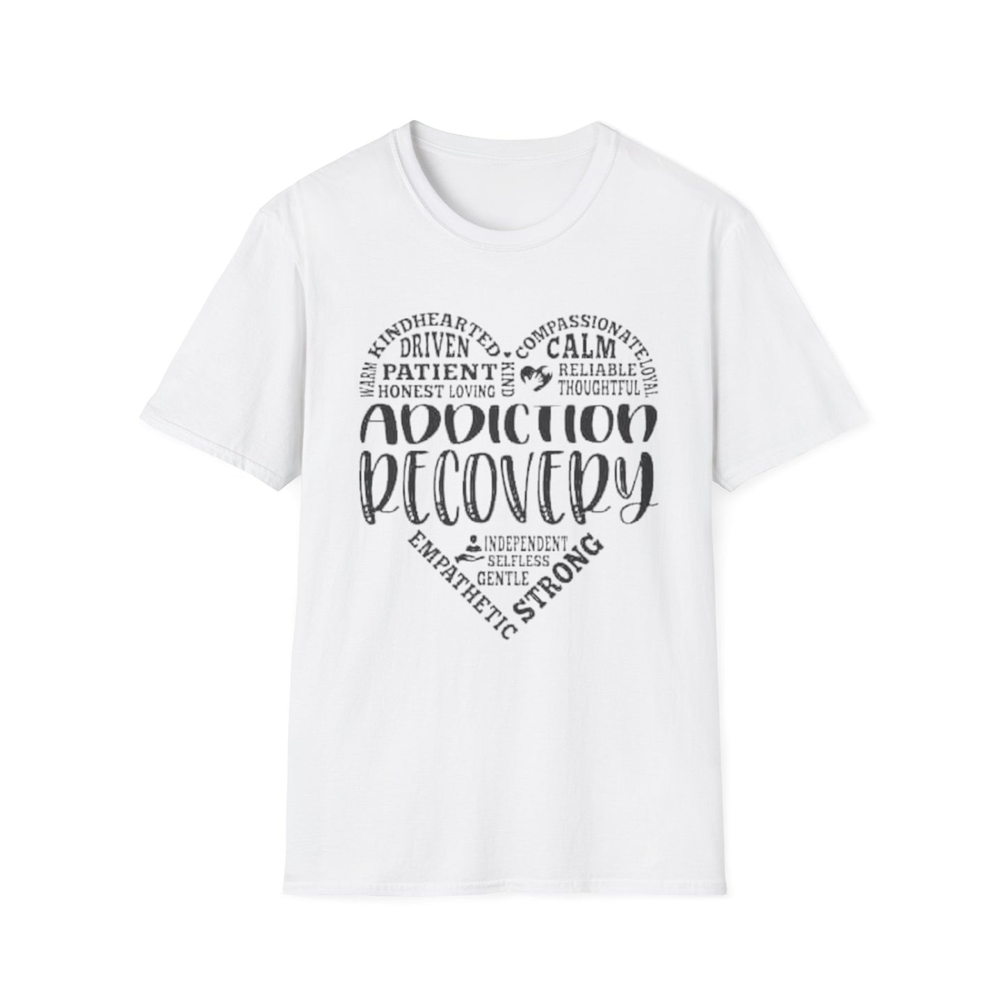 Addiction Recovery T-Shirt White Printify T-Shirt Rhythm & Drip Apparel