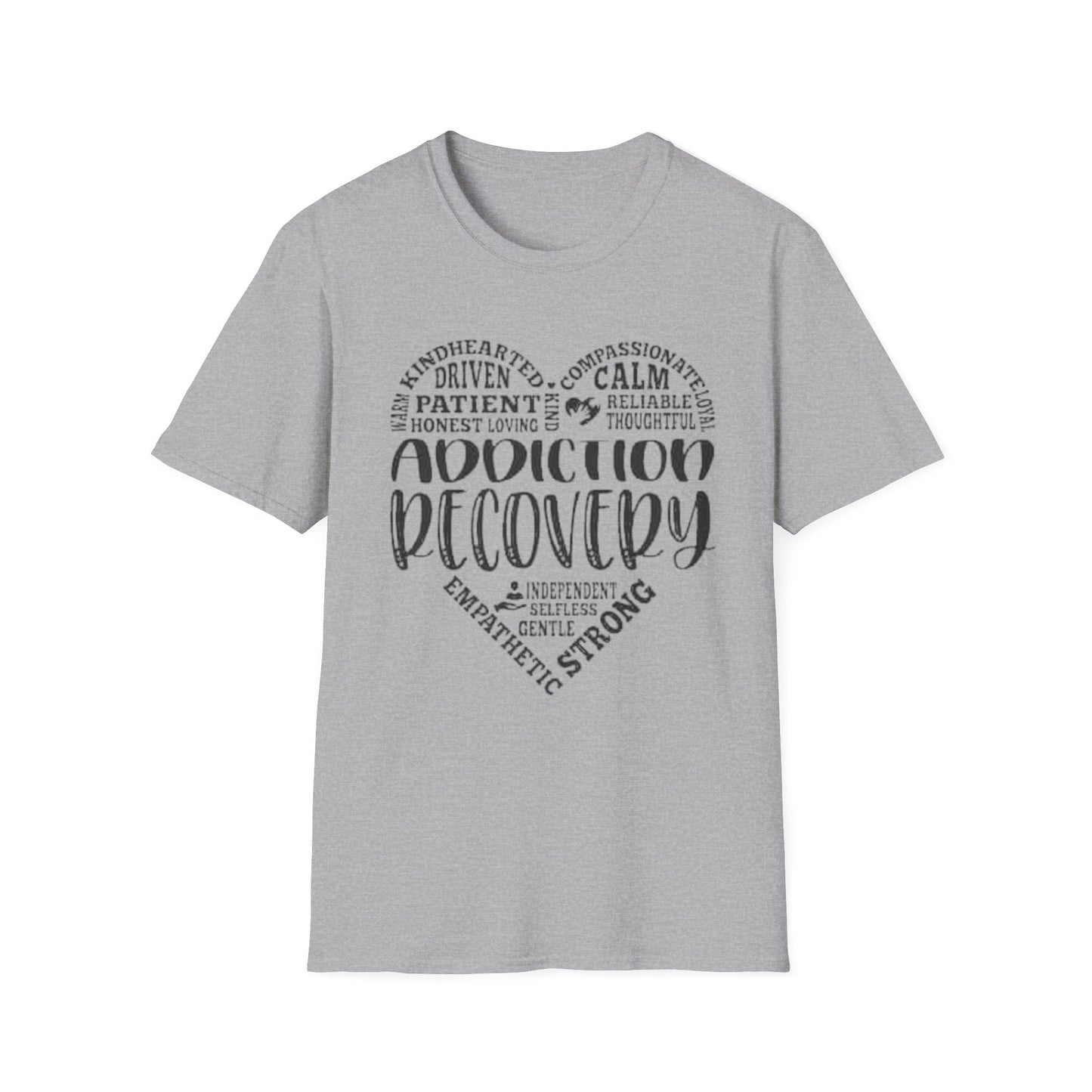 Addiction Recovery T-Shirt Sport Grey Printify T-Shirt Rhythm & Drip Apparel
