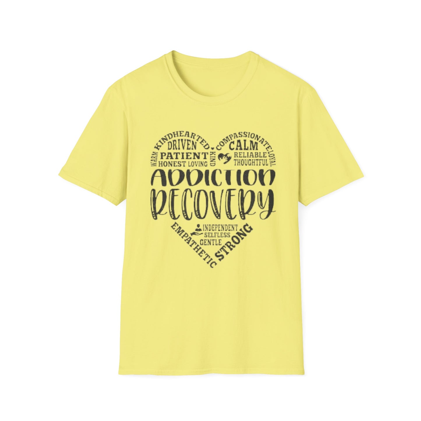 Addiction Recovery T-Shirt Cornsilk Printify T-Shirt Rhythm & Drip Apparel