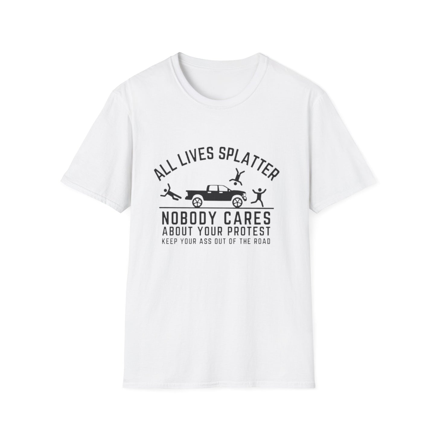 All Lives Splatter T-Shirt White Printify T-Shirt Rhythm & Drip Apparel
