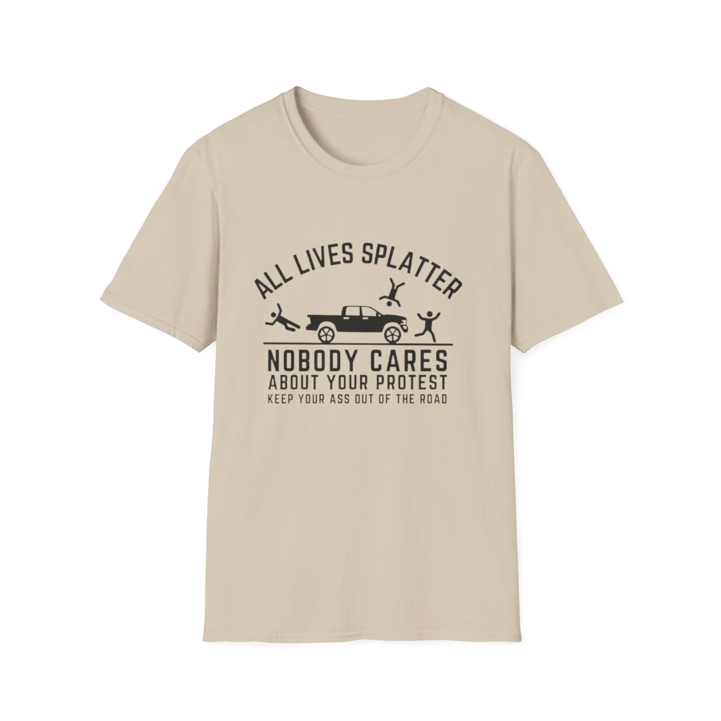 All Lives Splatter T-Shirt Sand Printify T-Shirt Rhythm & Drip Apparel