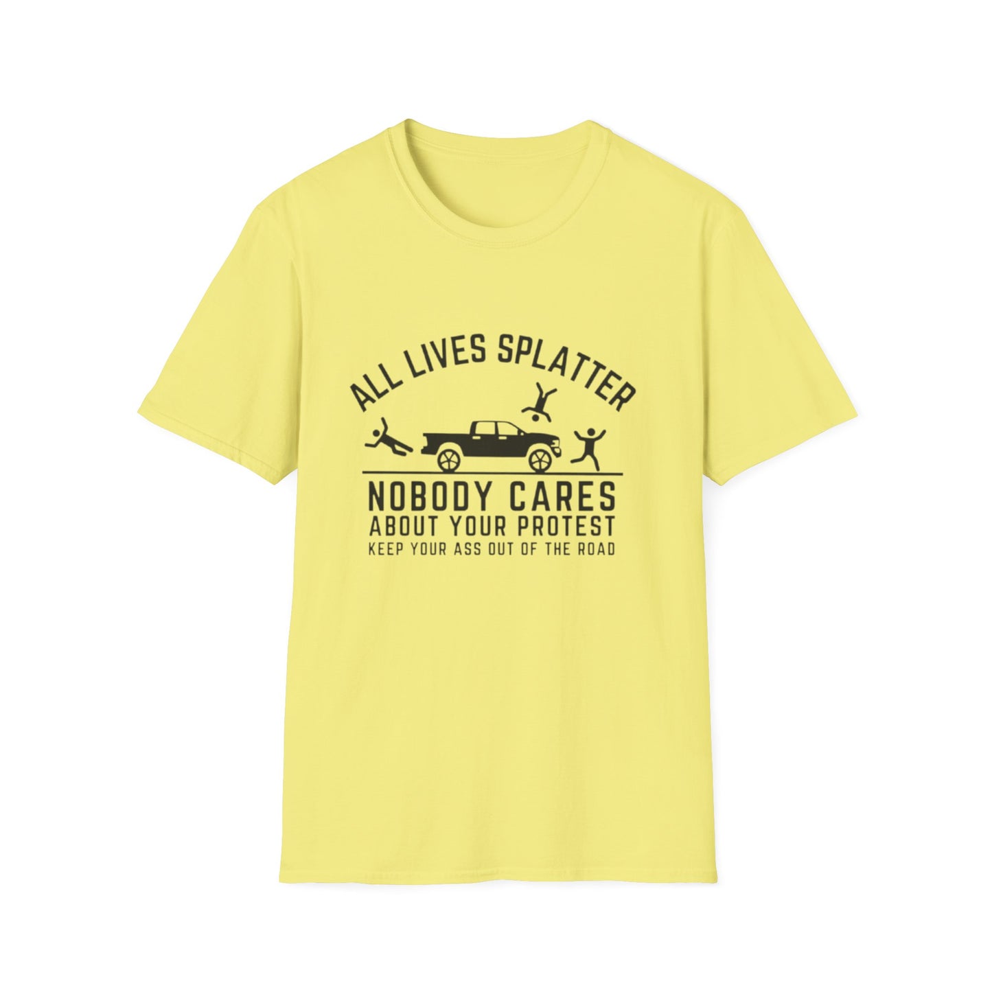 All Lives Splatter T-Shirt Cornsilk Printify T-Shirt Rhythm & Drip Apparel
