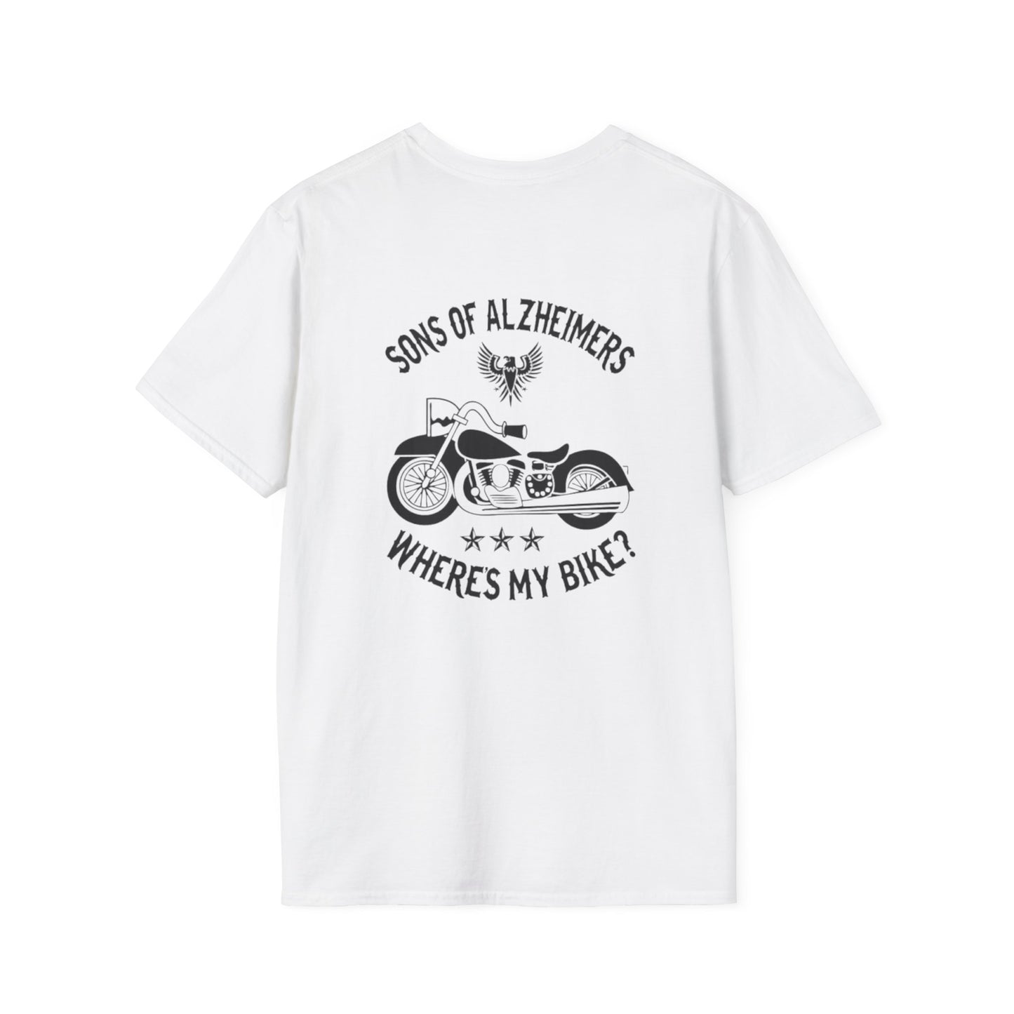 Alzheimer's Biker T-Shirt FRONT AND BACK Printify T-Shirt Rhythm & Drip Apparel