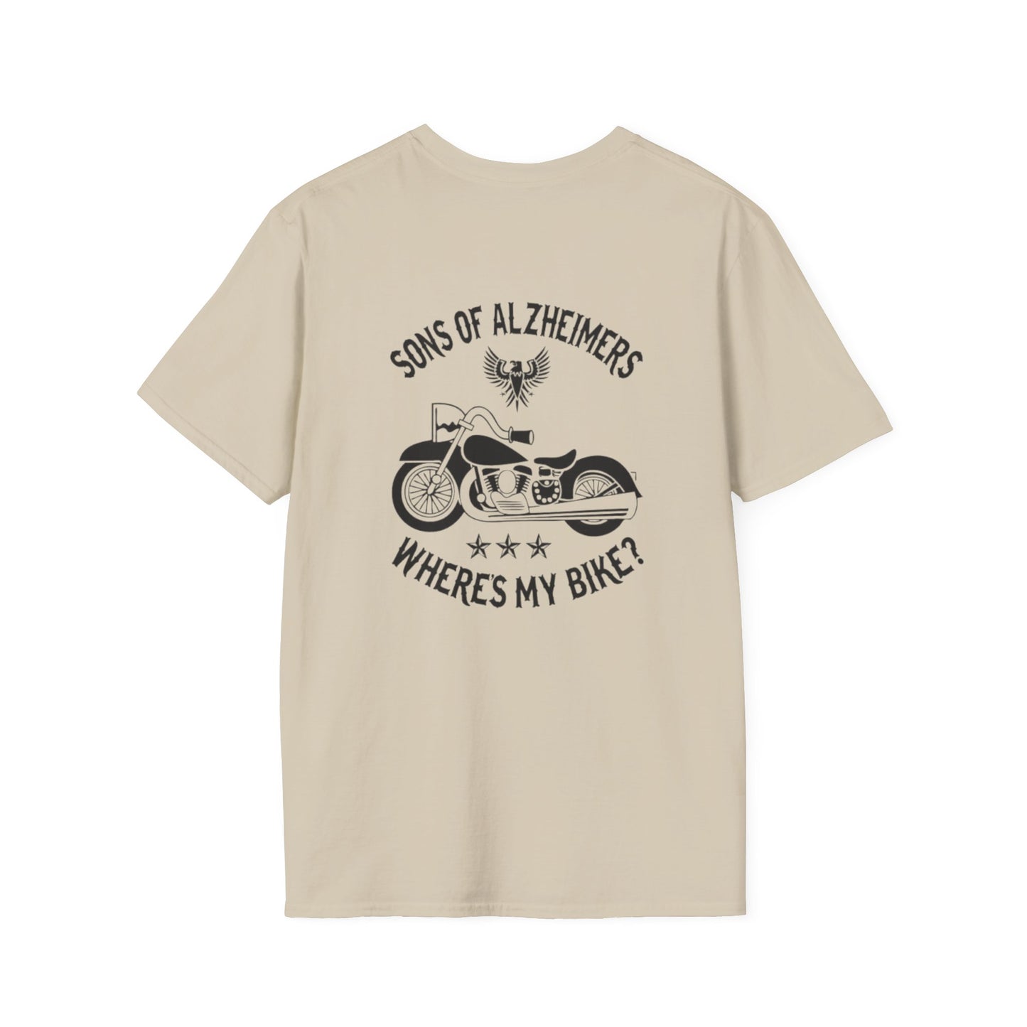 Alzheimer's Biker T-Shirt FRONT AND BACK Printify T-Shirt Rhythm & Drip Apparel