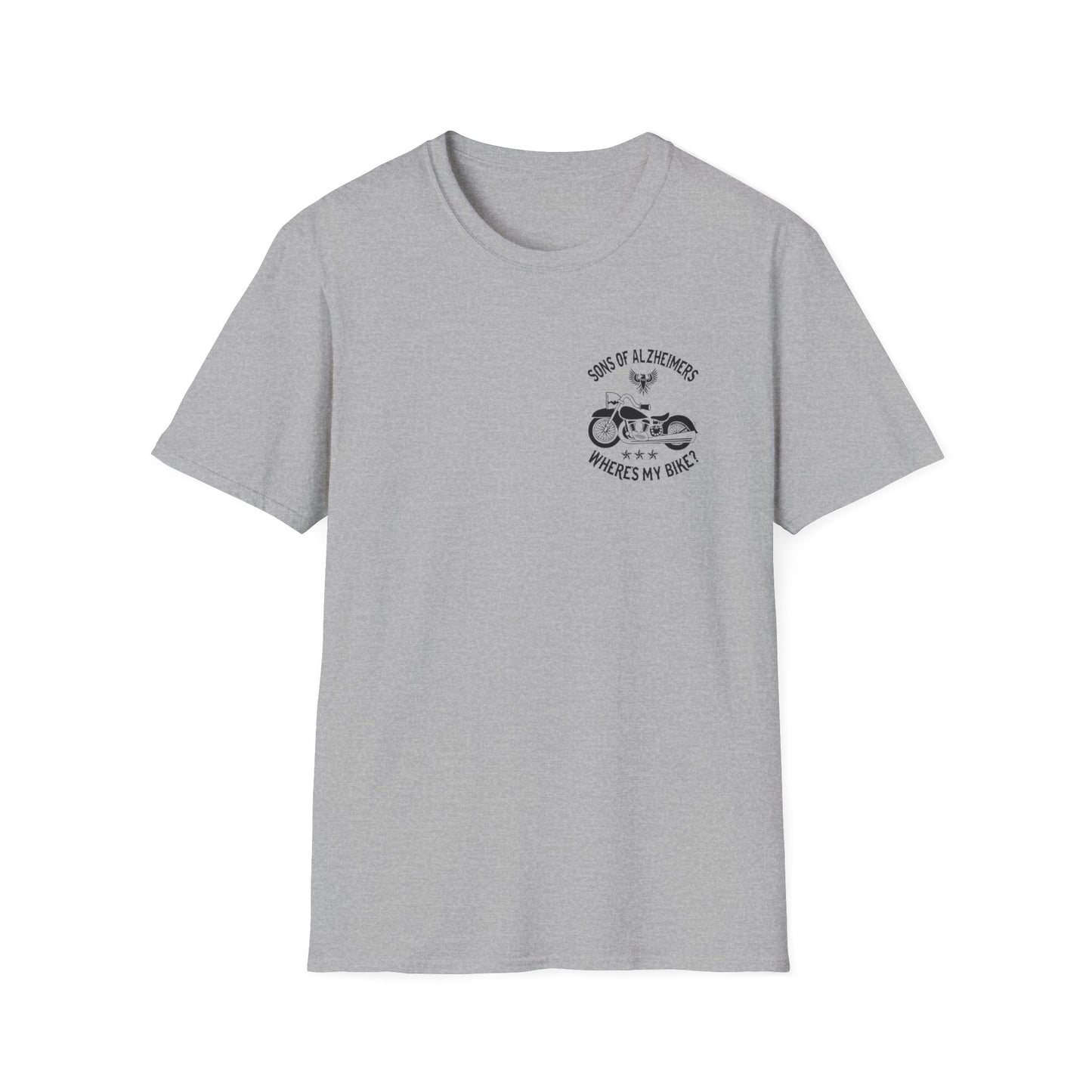 Alzheimer's Biker T-Shirt FRONT AND BACK Sport Grey Printify T-Shirt Rhythm & Drip Apparel