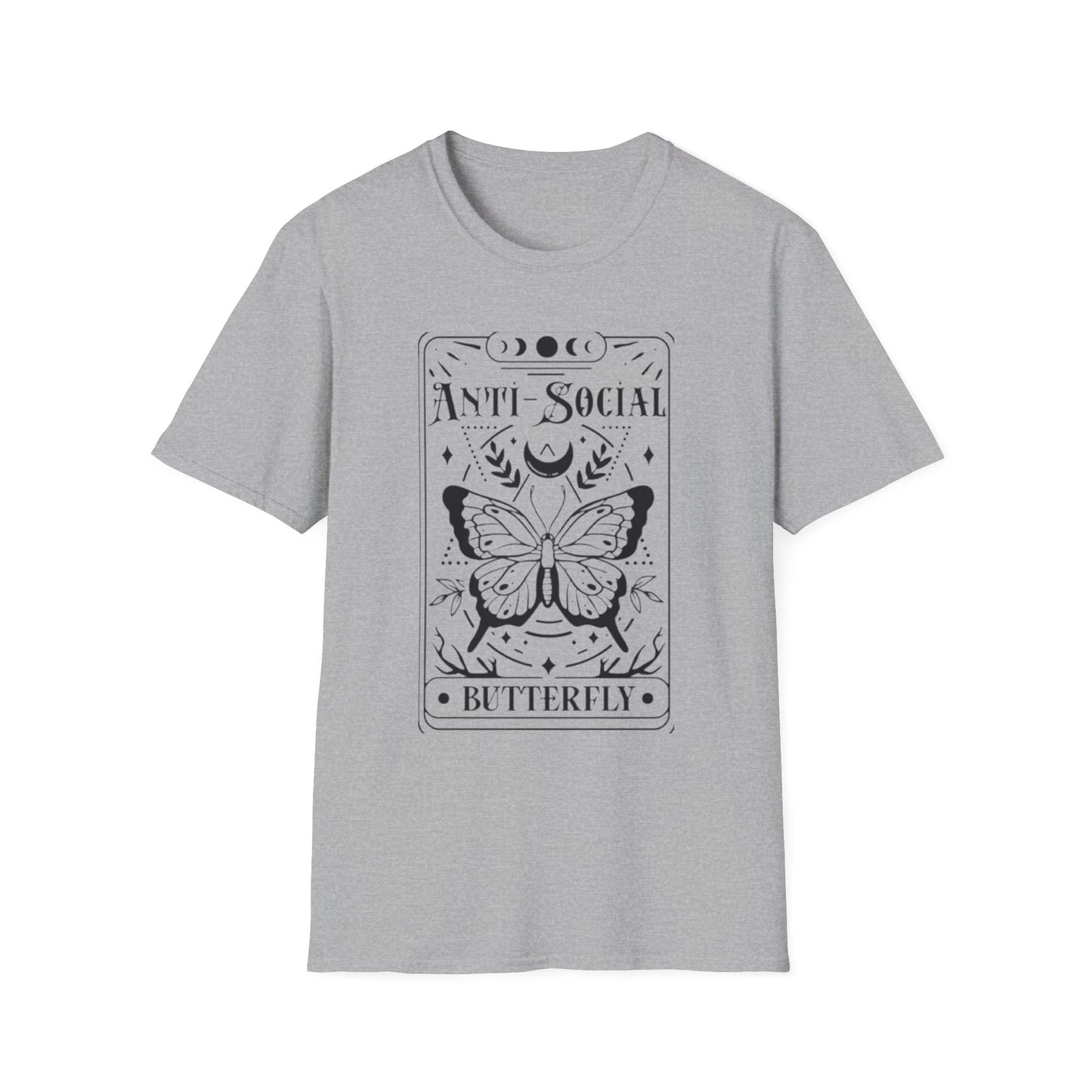 Anti-Social Butterfly- Tarot T-Shirt Sport Grey Printify T-Shirt Rhythm & Drip Apparel