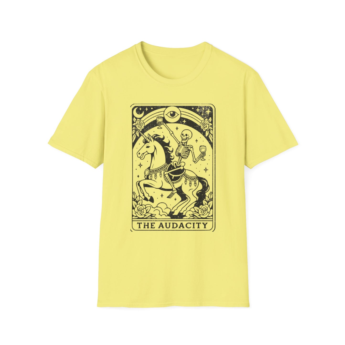 Audacity Tarot T-Shirt Cornsilk Printify T-Shirt Rhythm & Drip Apparel