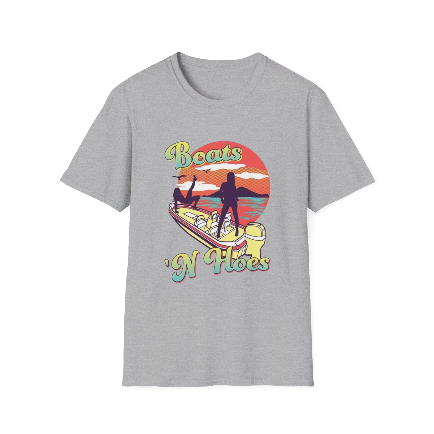 Boats 'N Hoes T-Shirt Sport Grey Printify T-Shirt Rhythm & Drip Apparel