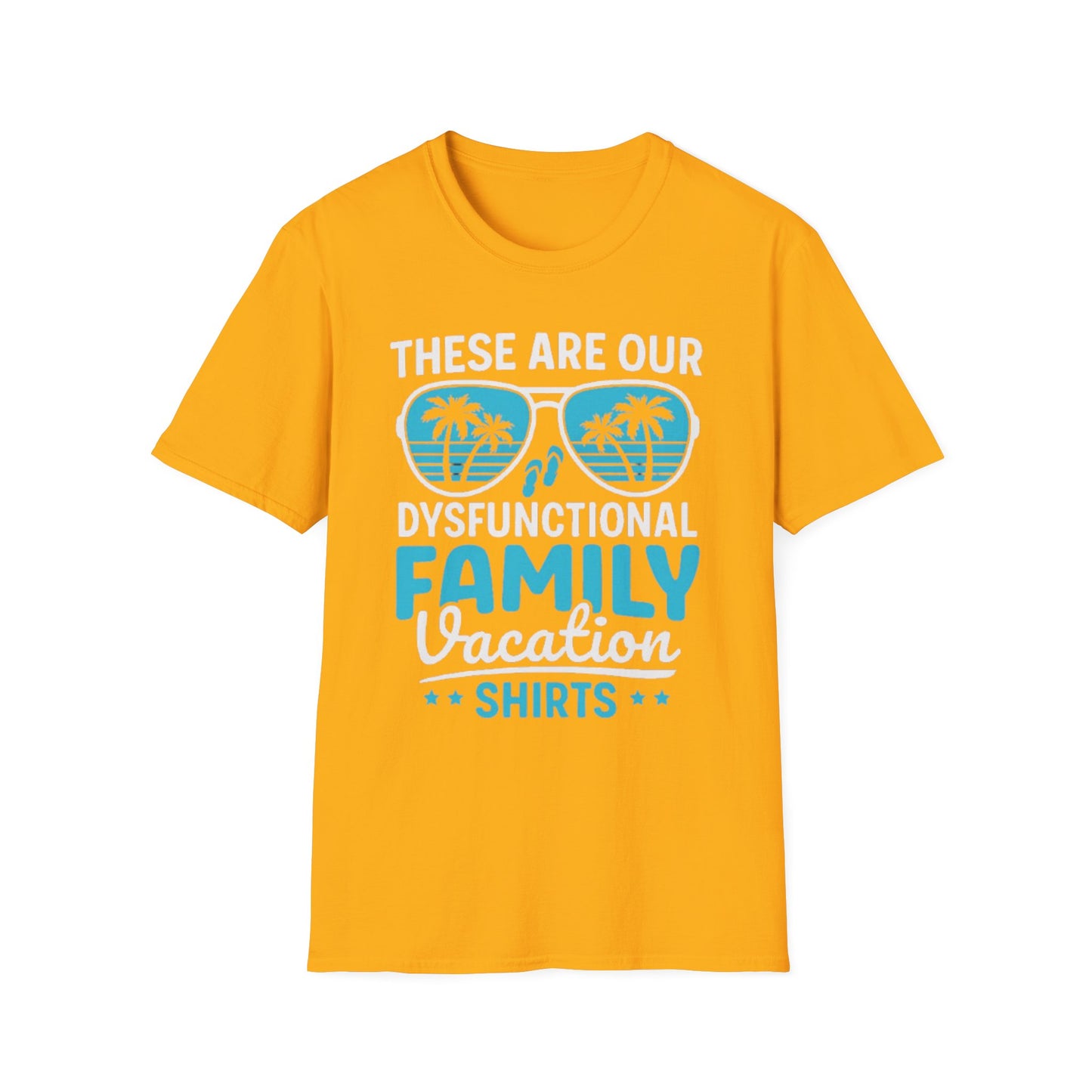Summer- Dysfunctional Family Vacation T-Shirt Gold Printify T-Shirt Rhythm & Drip Apparel