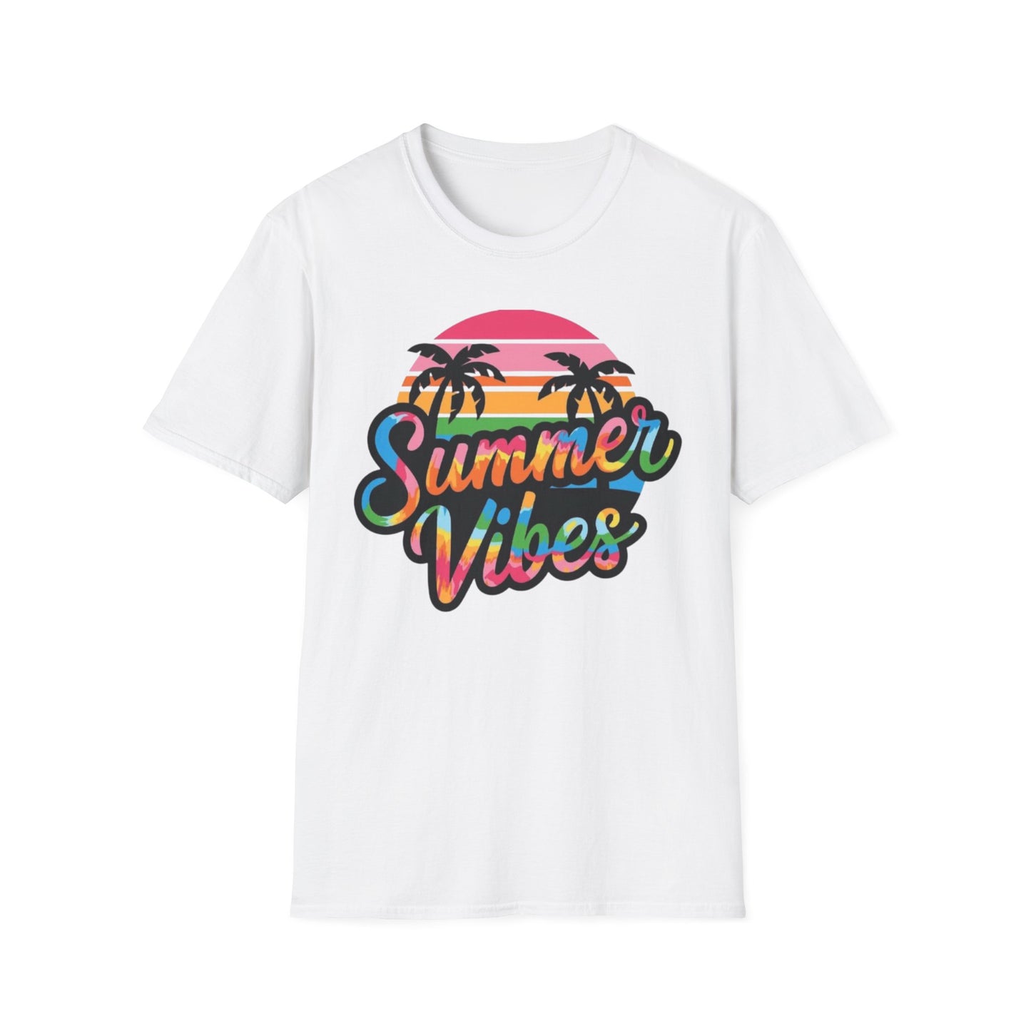 Summer- Summer Vibes Unisex T-Shirt White Printify T-Shirt Rhythm & Drip Apparel