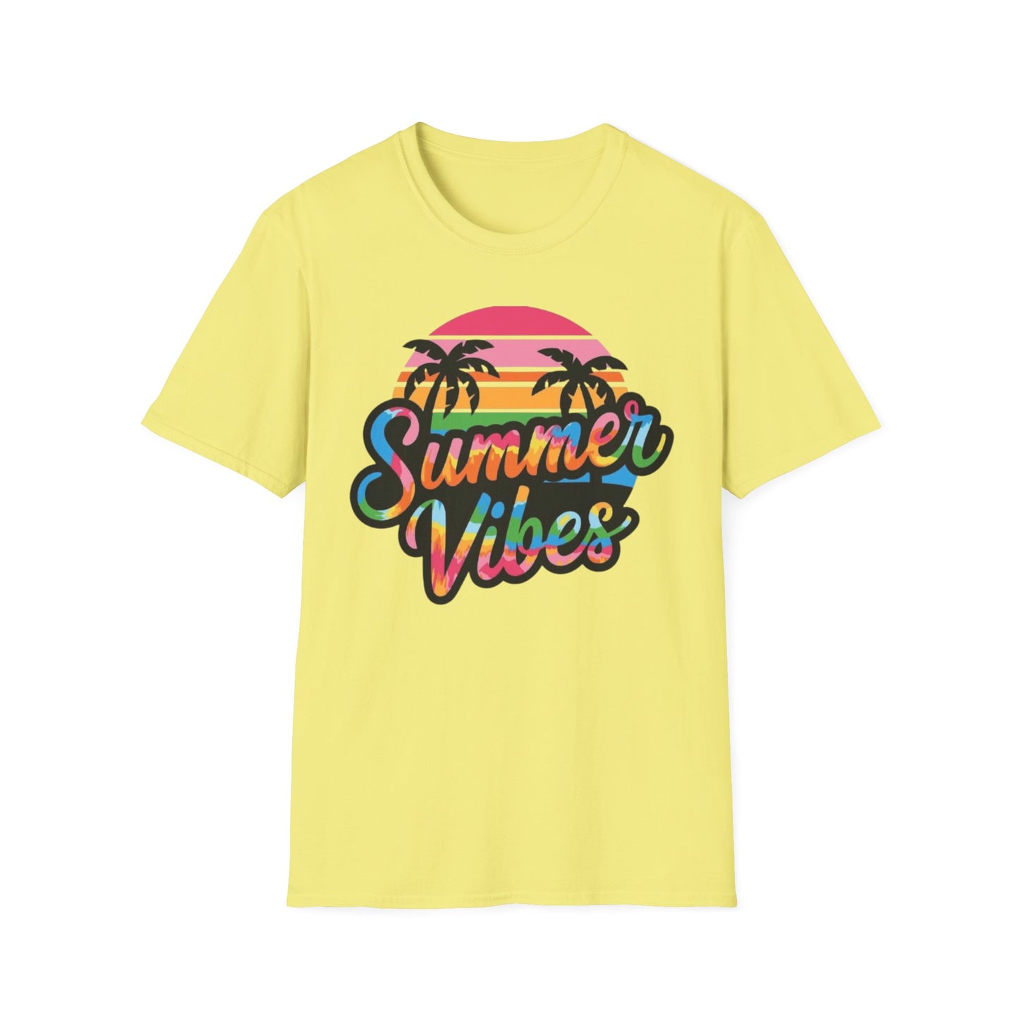 Summer- Summer Vibes Unisex T-Shirt Cornsilk Printify T-Shirt Rhythm & Drip Apparel