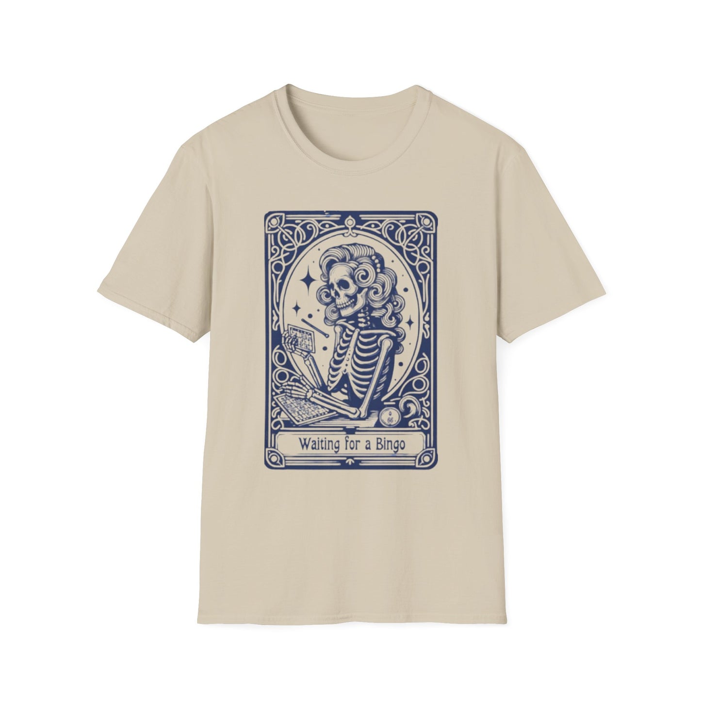 Waiting for Bingo Tarot T-Shirt Sand Printify T-Shirt Rhythm & Drip Apparel