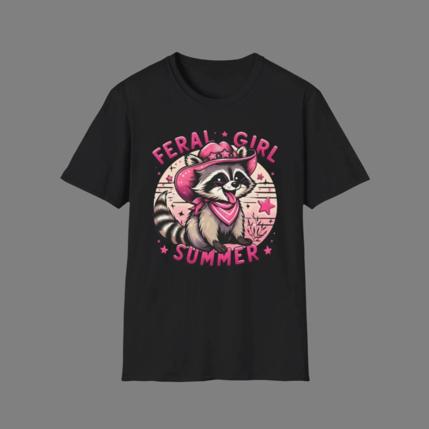 Summer- Feral Girl Summer Tee Black Printify T-Shirt Rhythm & Drip Apparel