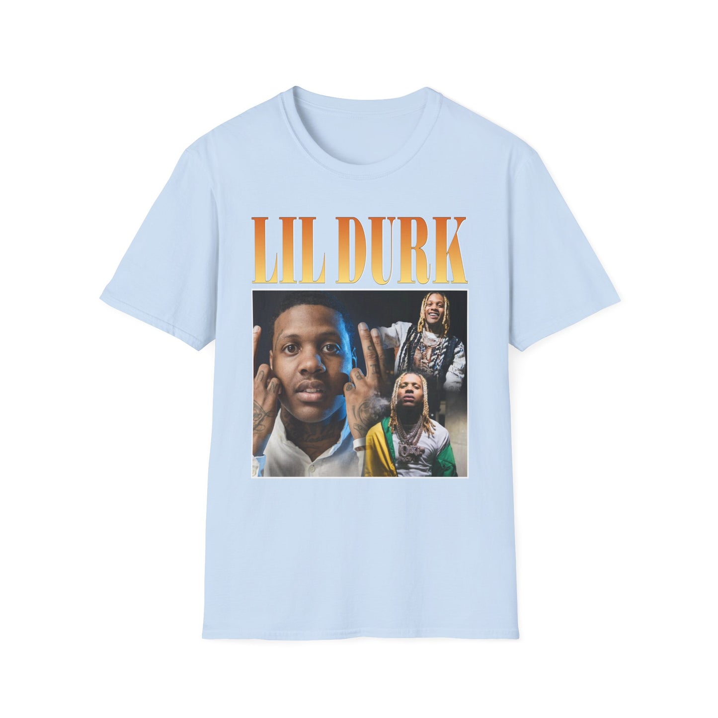 Lil Durk Graphic Unisex Softstyle T-Shirt - Trendy Music Tee for Fans - Rhythm & Drip