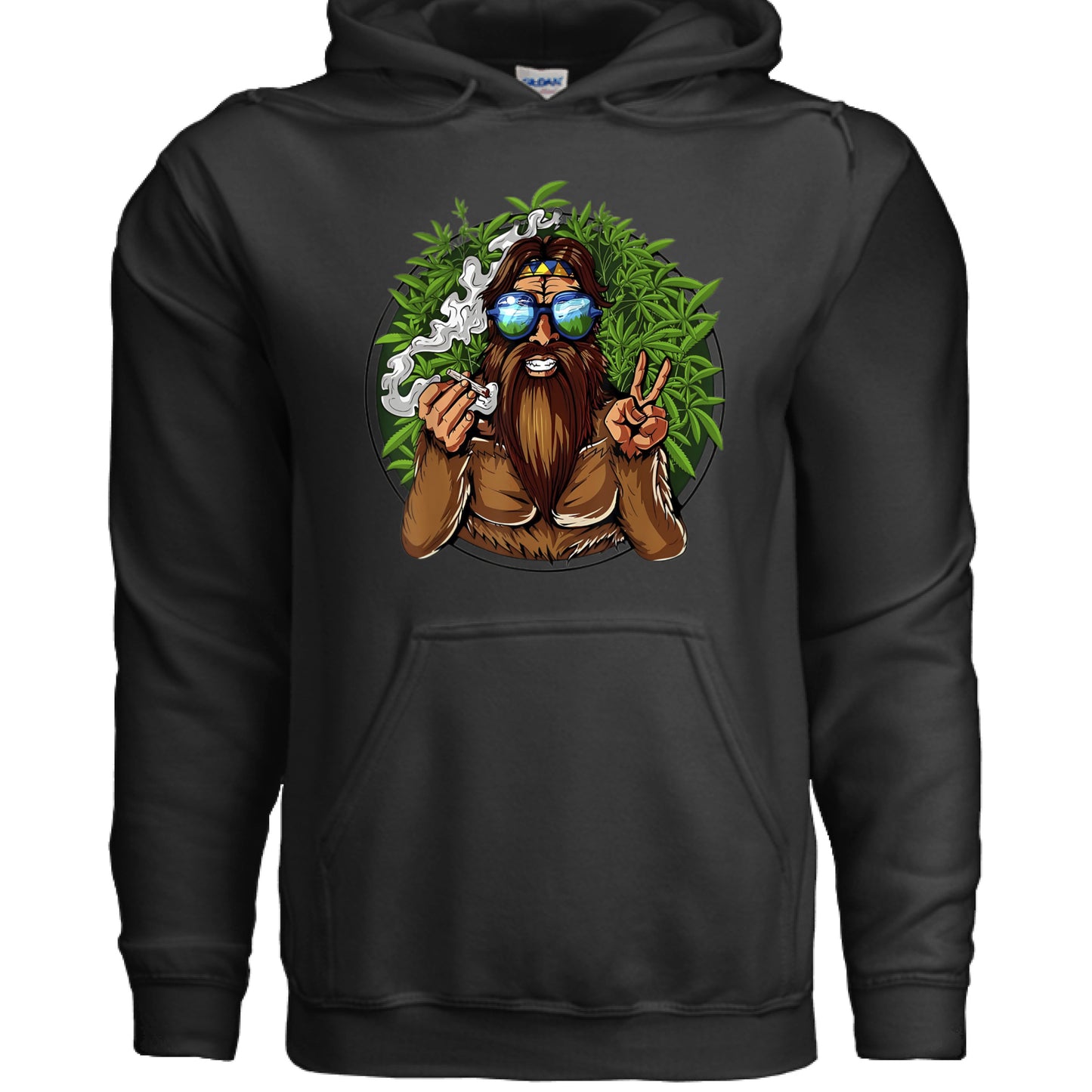 420- hippie stoner graphic hoodie with peace sign and weed art BLACK Rhythm & Drip Hoodie Rhythm & Drip Apparel