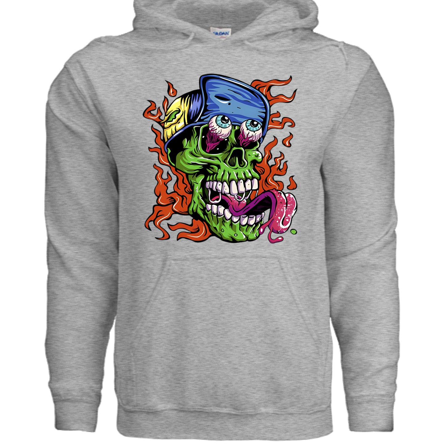 Alternative- Colorful Skull Rebel Hood SPORT GREY Rhythm & Drip Hoodie Rhythm & Drip Apparel