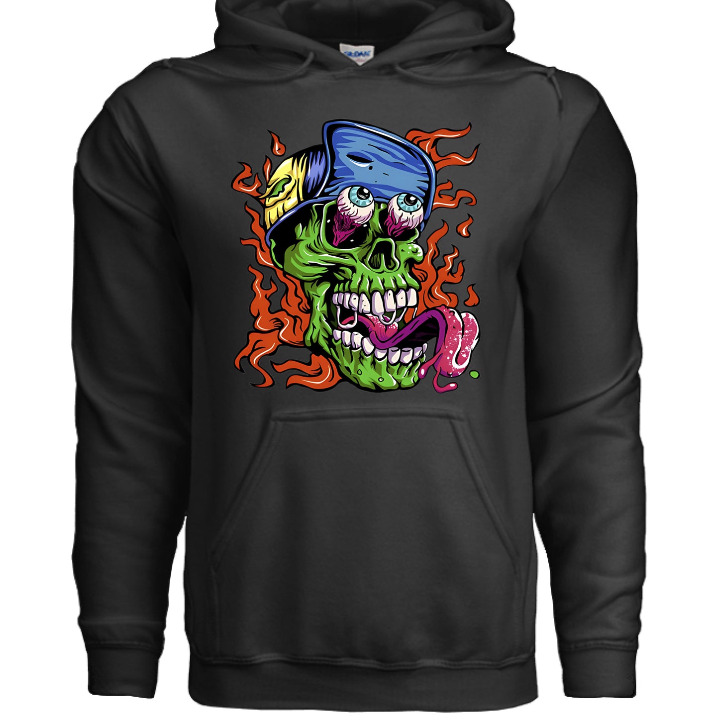 Alternative- Colorful Skull Rebel Hood BLACK Rhythm & Drip Hoodie Rhythm & Drip Apparel