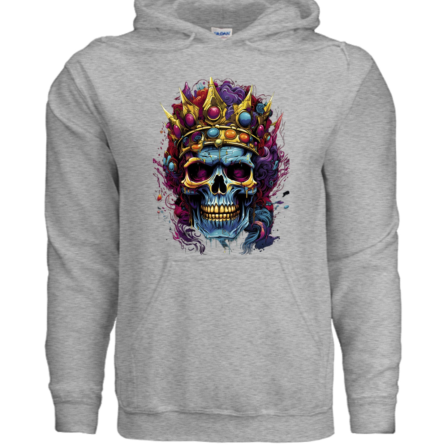 Vibrant Skull Crown Hoodie SPORT GREY Rhythm & Drip Hoodie Rhythm & Drip Apparel