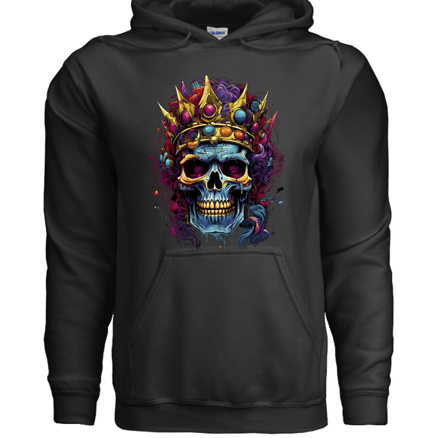 Vibrant Skull Crown Hoodie BLACK Rhythm & Drip Hoodie Rhythm & Drip Apparel