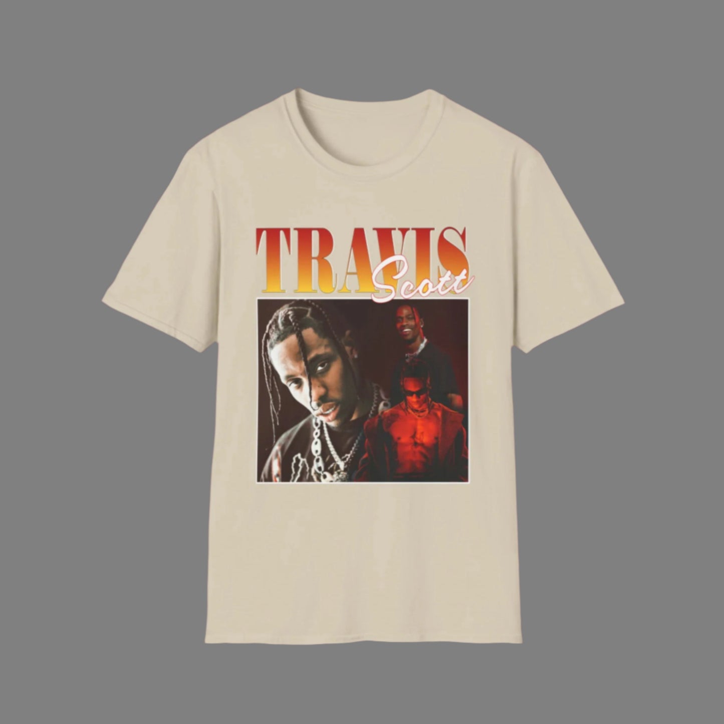 Travis Scott Unisex Softstyle T-Shirt - Retro Design for Music Lovers & Fans - Rhythm & Drip