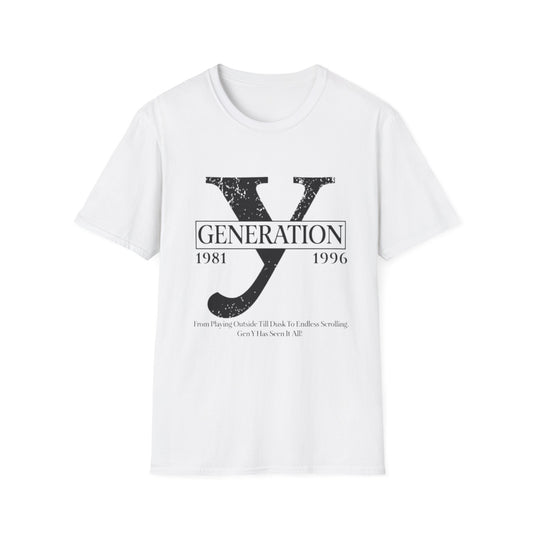 Y Generation T-Shirt White Printify T-Shirt Rhythm & Drip Apparel