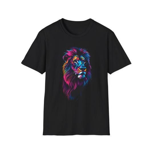 Vibrant Lion T-Shirt Black Printify T-Shirt Rhythm & Drip Apparel